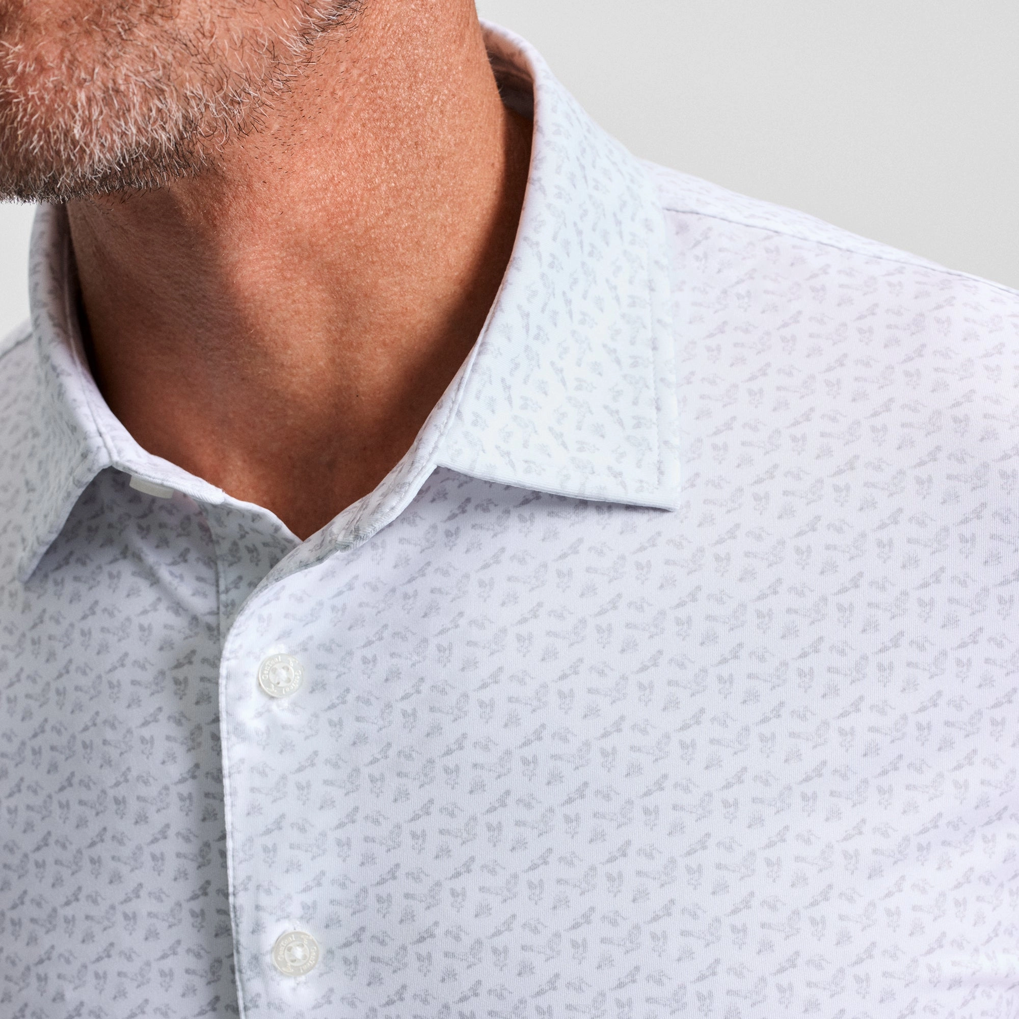 Smart Wear High-end Comfort Glacial Birds of Prey Printed Performance Polo