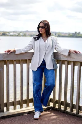 Gloss by Shine On Nerio Blazer with Tie Bone Stitched Look