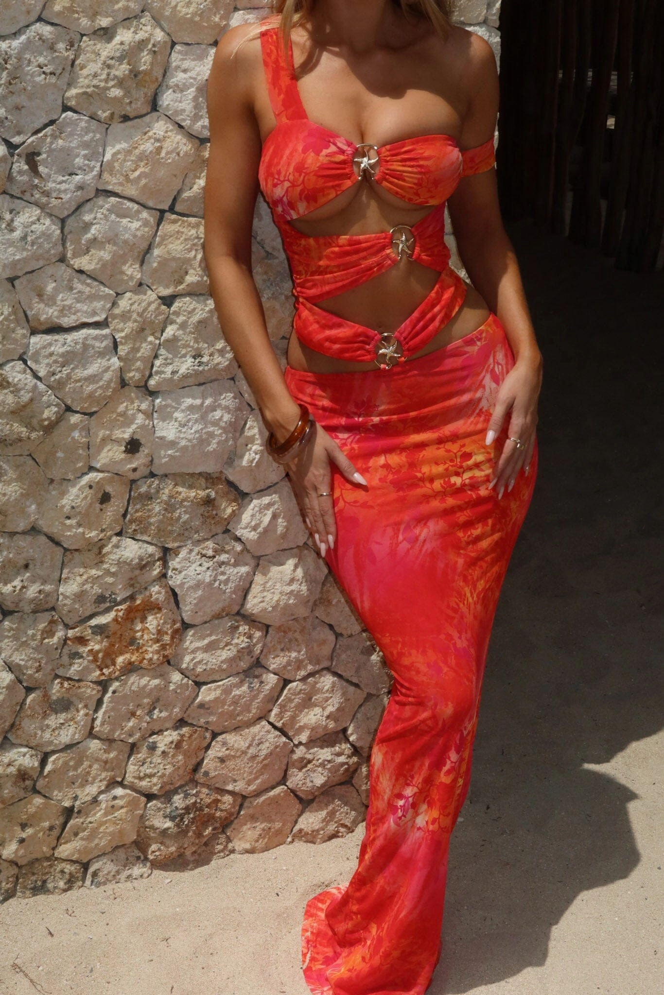 NonIrritatingLining MAZIE MAXI DRESS TROPICANA