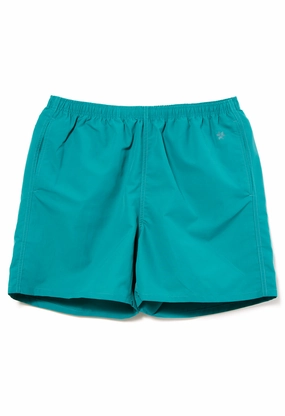 Goldwin Men's Nylon Shorts 5" - Moist Green warm weather