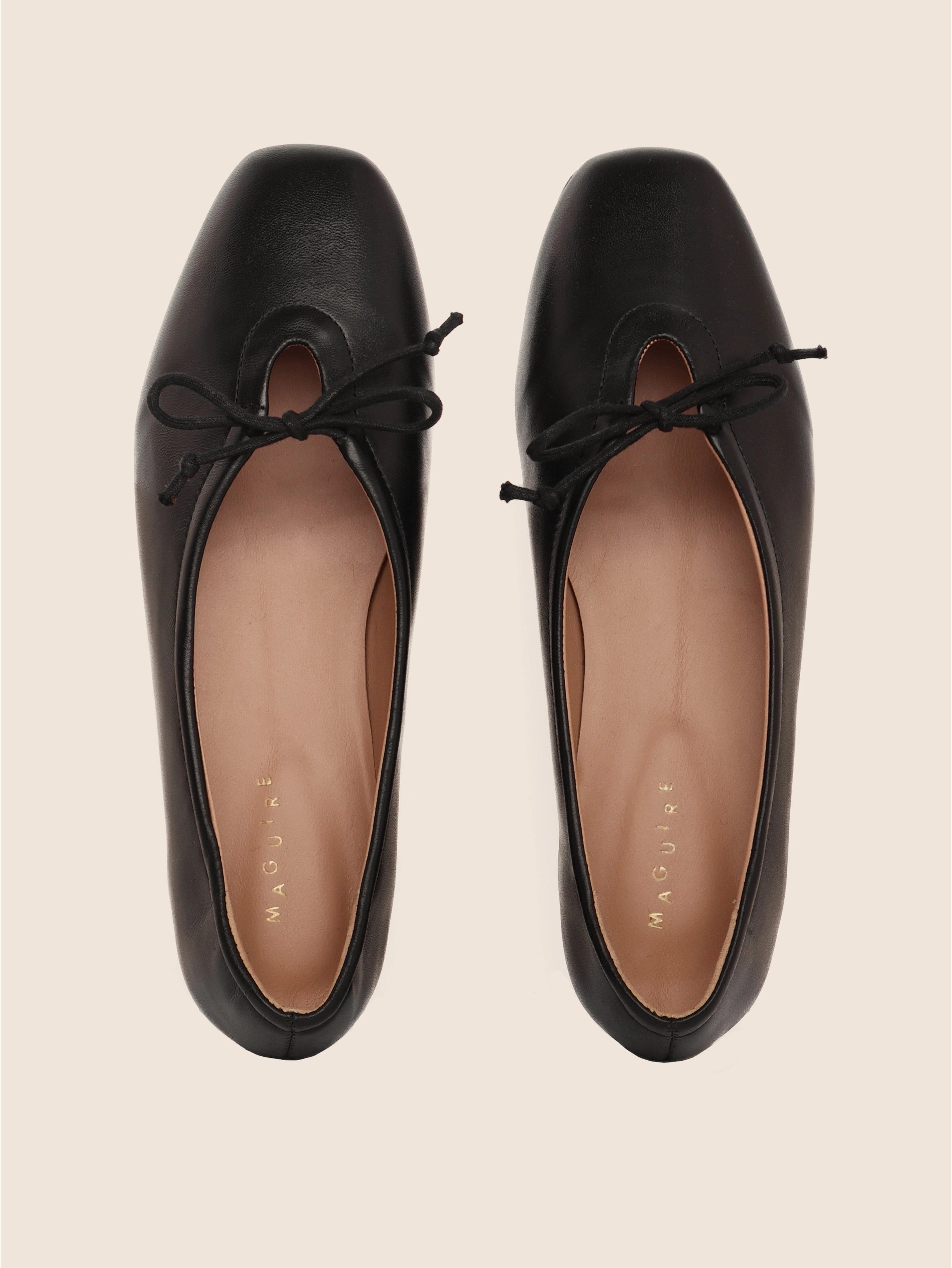 Simple Comfort Adjustable Straps Prato Black Ballerina