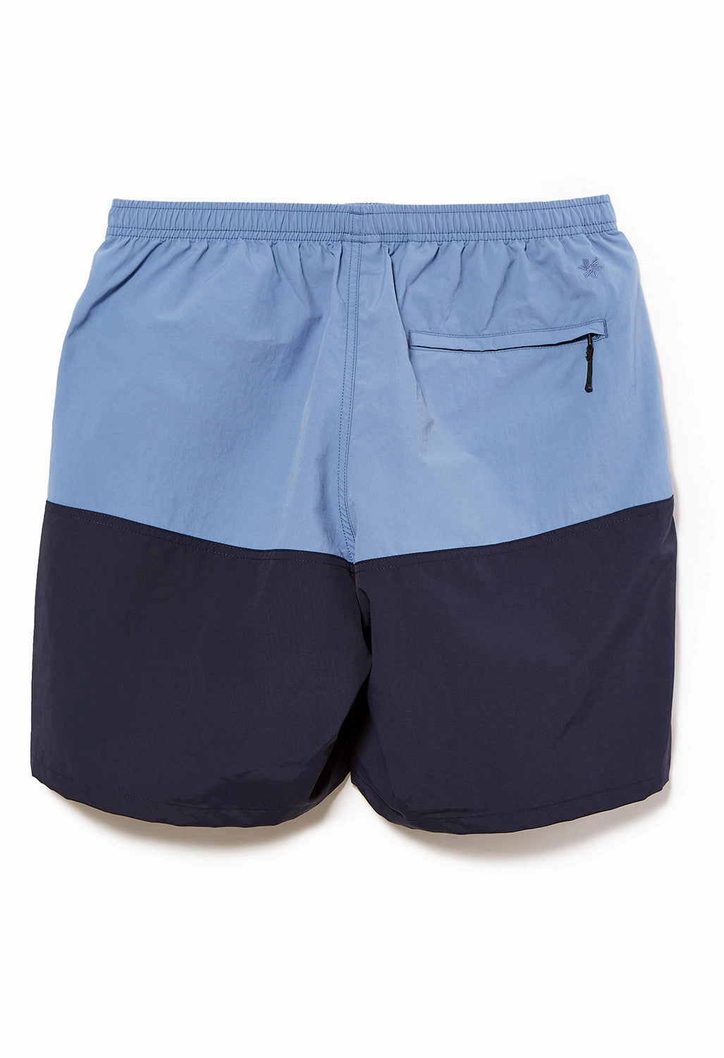 DoubleLayeredKnees Goldwin Men's Nylon Bicolor Shorts 7" - Horizon Blue/Ink Navy