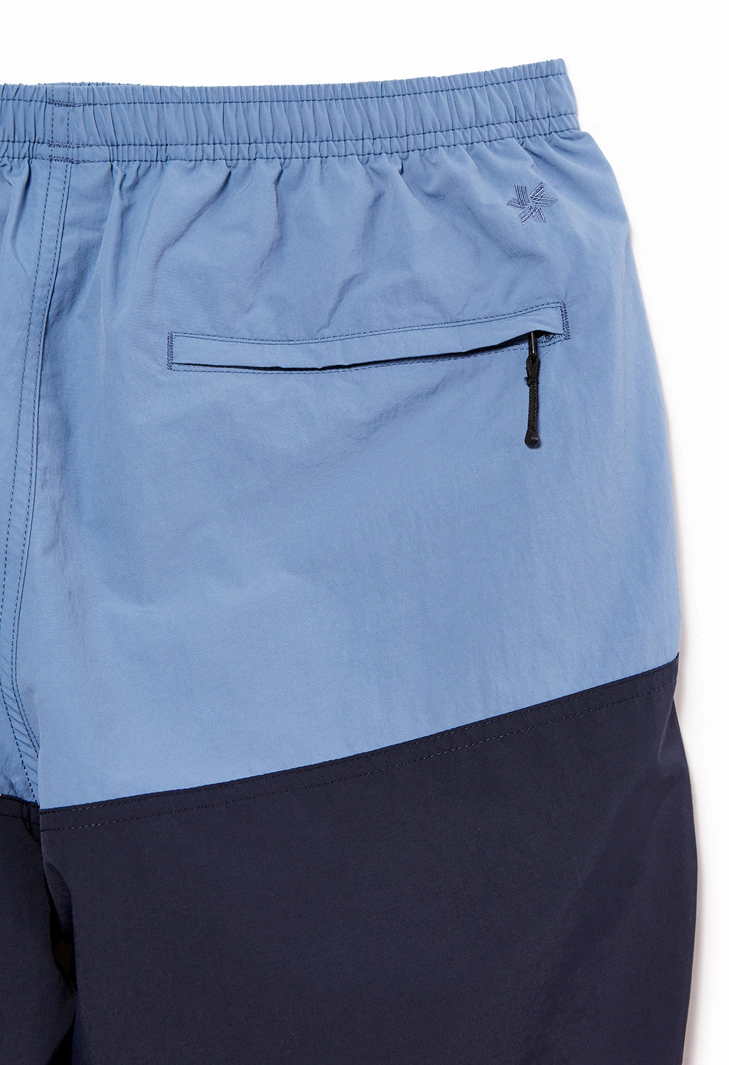 Hygienic Antimicrobial Layer Goldwin Men's Nylon Bicolor Shorts 7" - Horizon Blue/Ink Navy