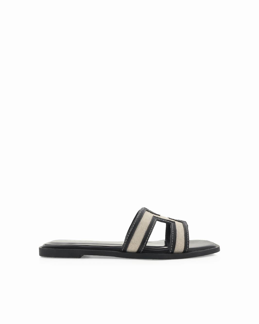 Fashion Sandals Water Resistant Design GORDY - WHEAT LINEN-BLACK