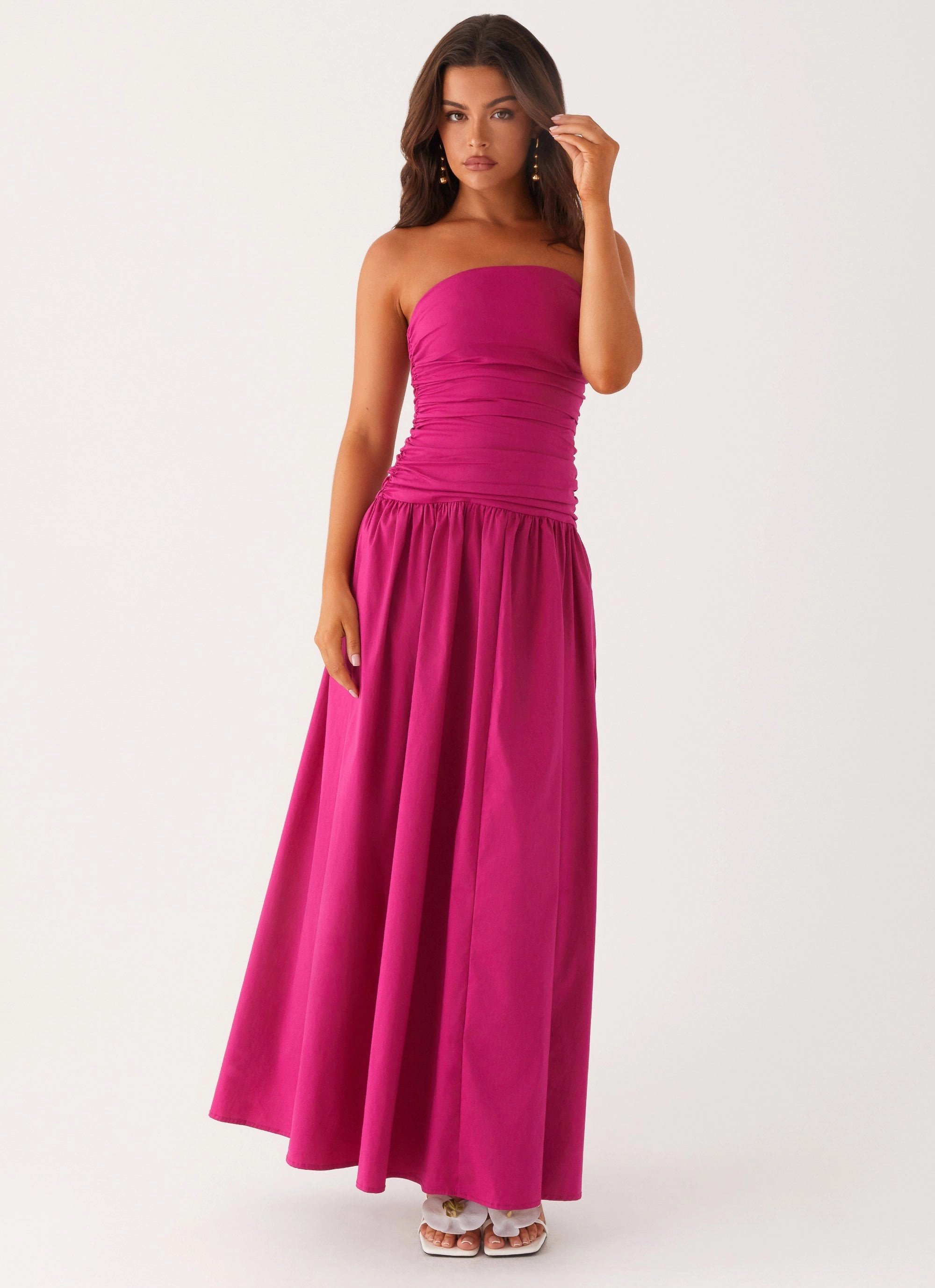 Carmel Maxi Dress - Fuchsia Vintage Vibe Stylish Touch