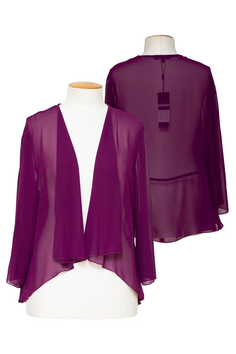 Layla Jones / Jesse Harper LJ0212/JH0244 - Calvin Klein Chiffon Jacket with peplum Windproof Technology Moisture Wicking Inner Layer