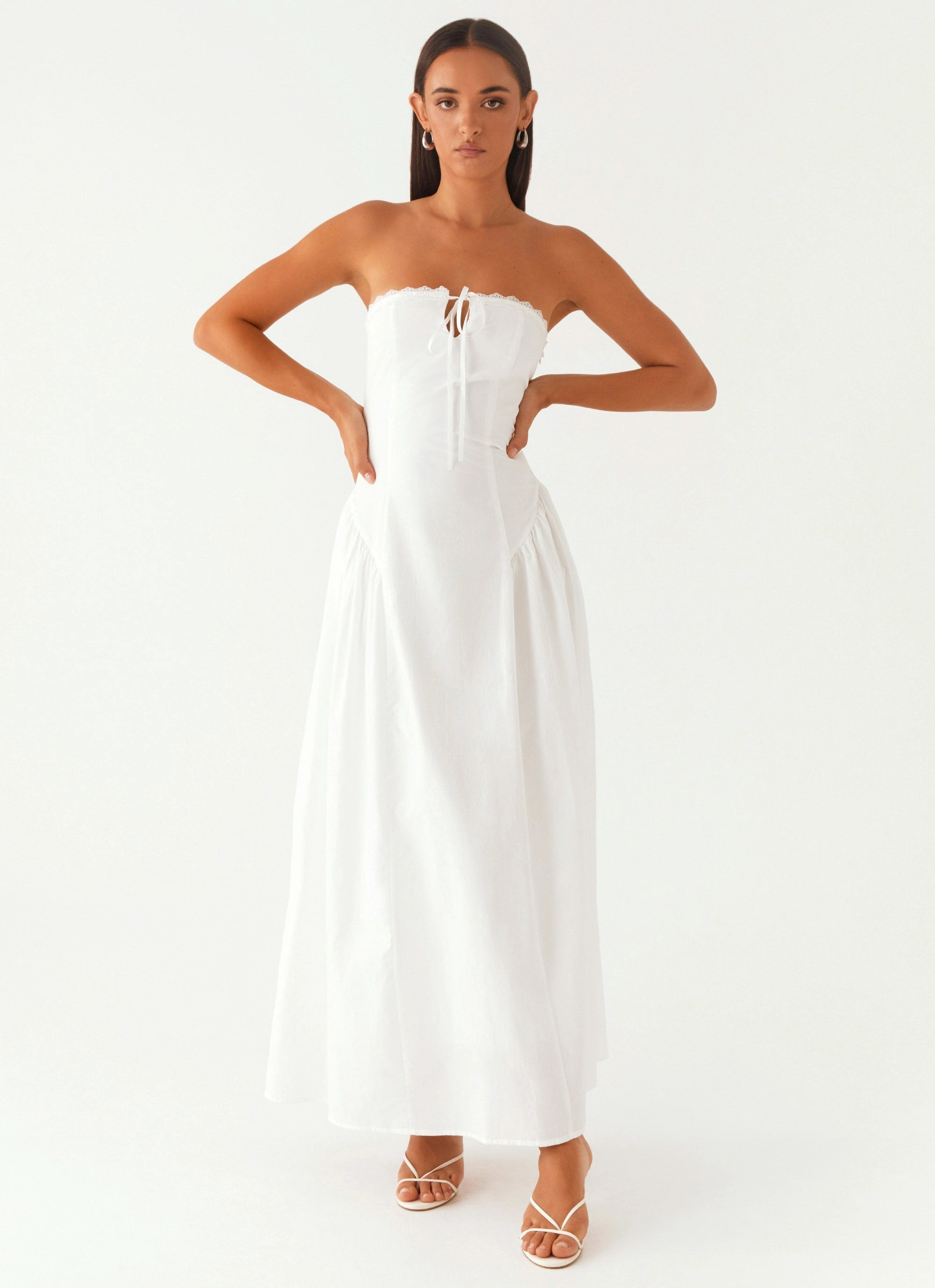 Burleigh Maxi Dress - Ivory Magnetic-Closure Perfect Waist