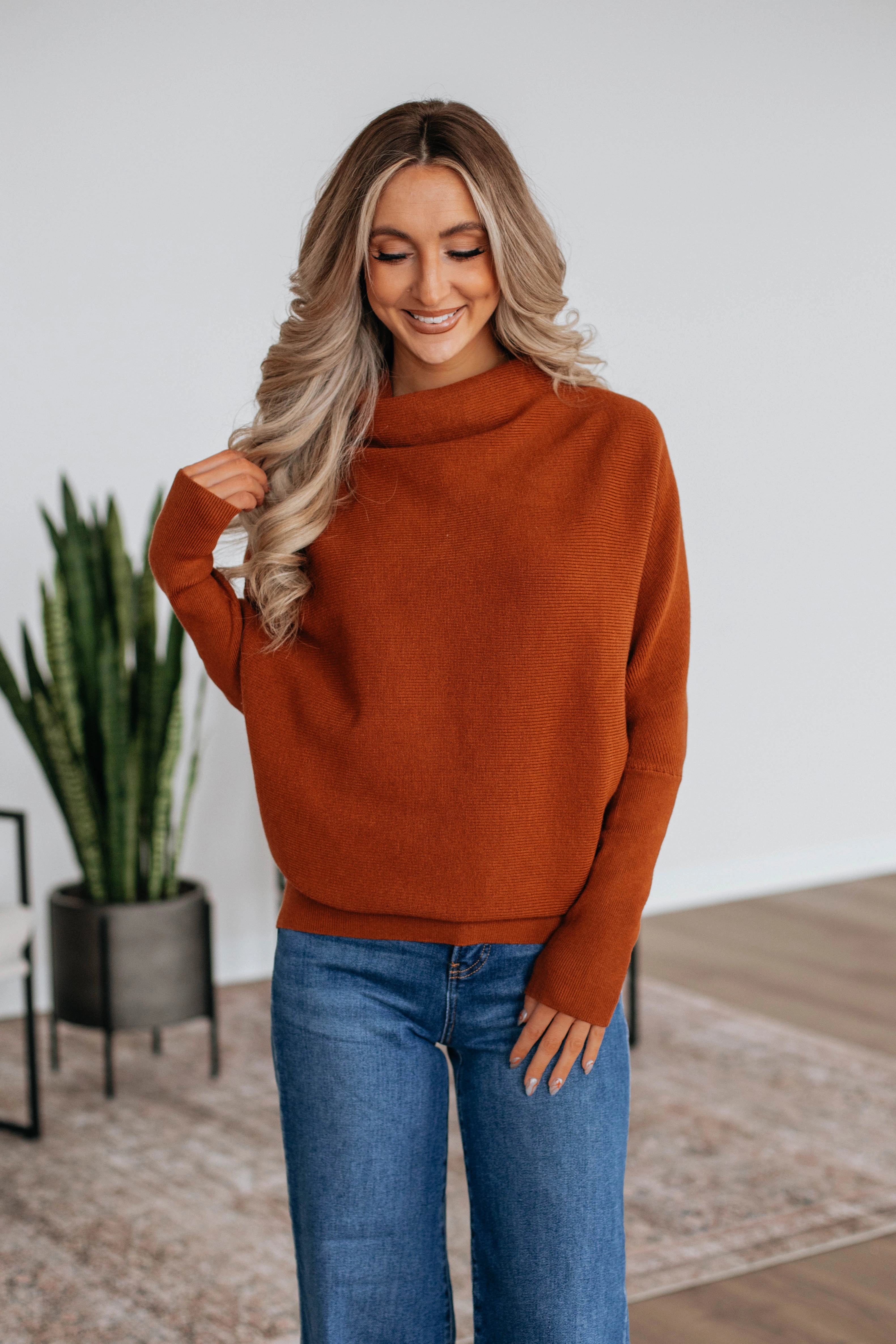 Luxury Comfort Gretchen Dolman Sweater - Camel