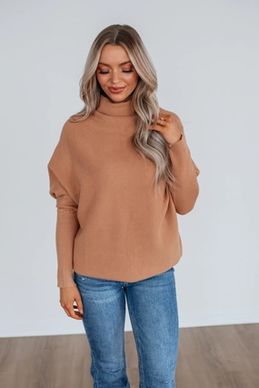 Cozy Base Gretchen Dolman Sweater - Toast