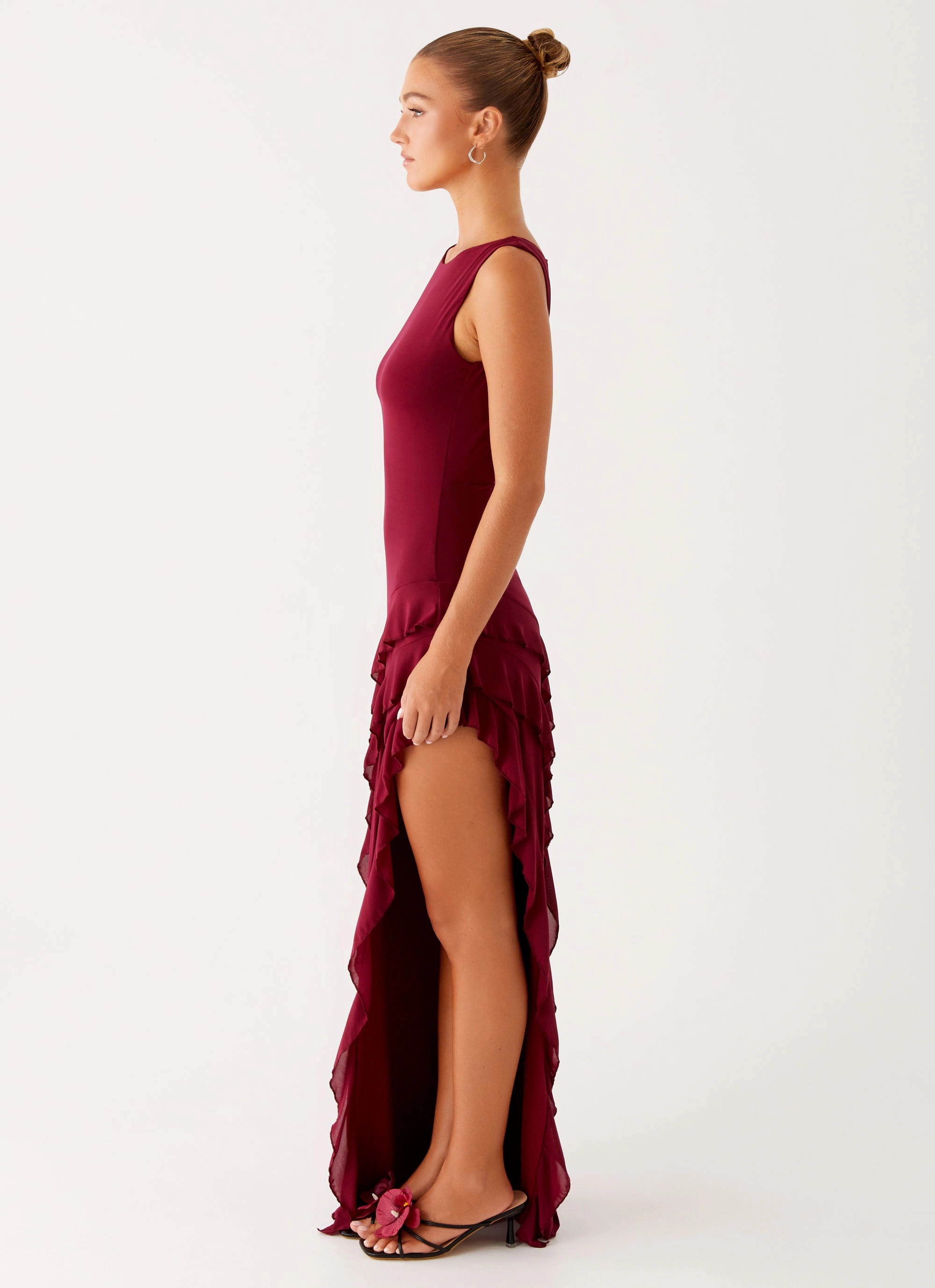Hendrix Maxi Dress - Raspberry Wine Relax Form Mood Look