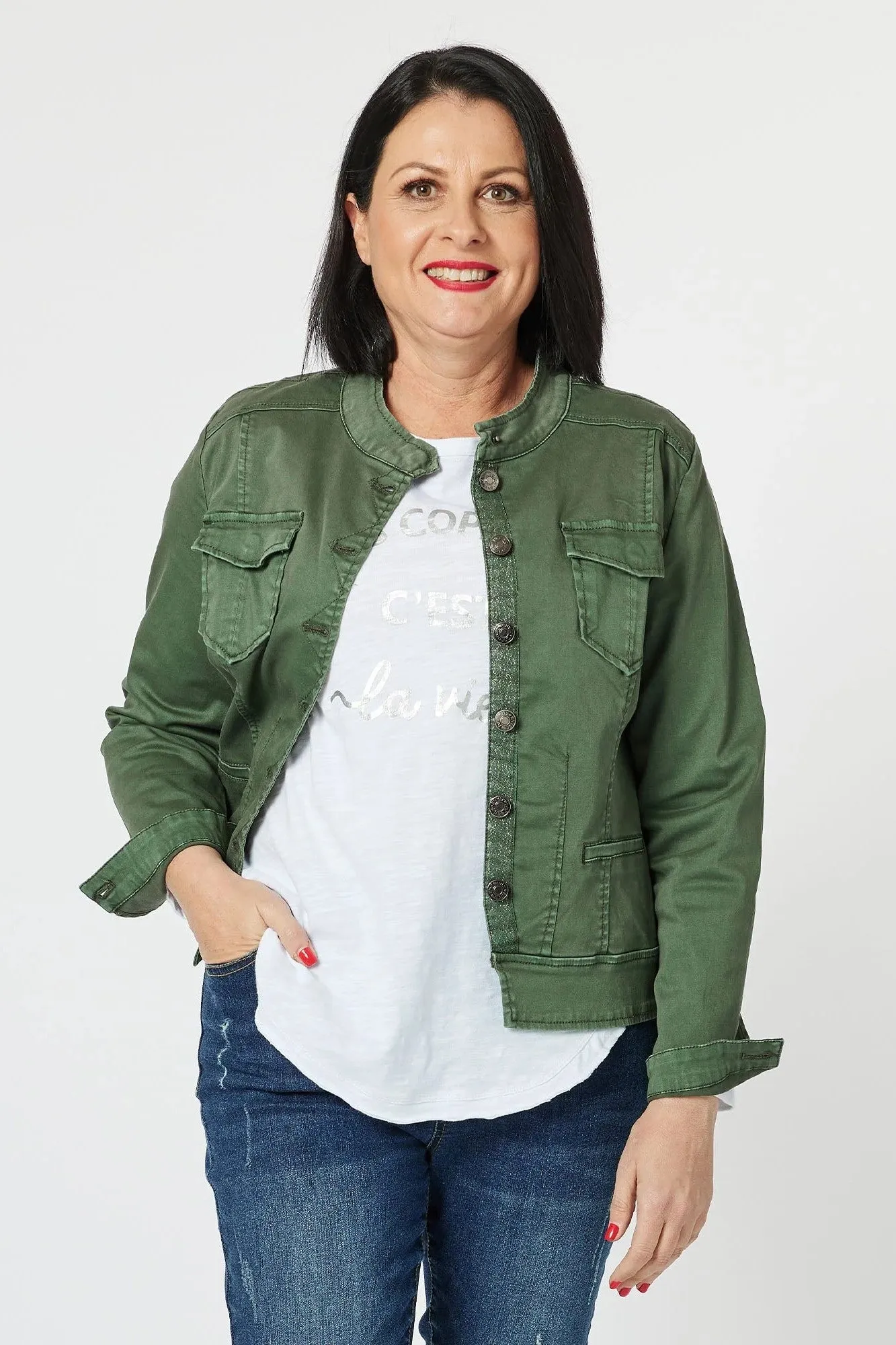 Breathable Membrane Threadz - 44017 Maggie Denim Jacket