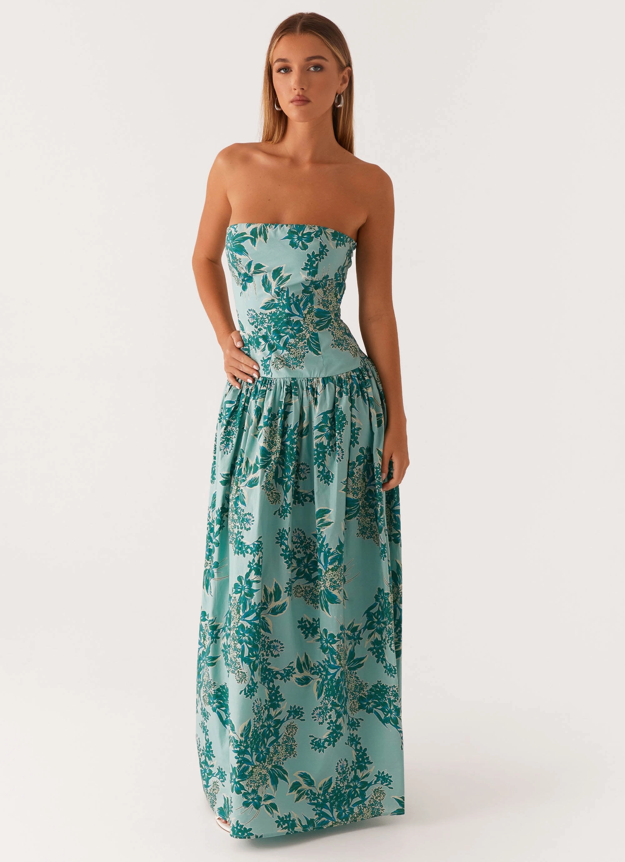 Andorra Maxi Dress - Cloud Nine Floral Flattering and Chic Sleeveless