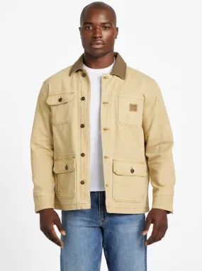 Beige Casey Barn Jacket Tapered Hem
