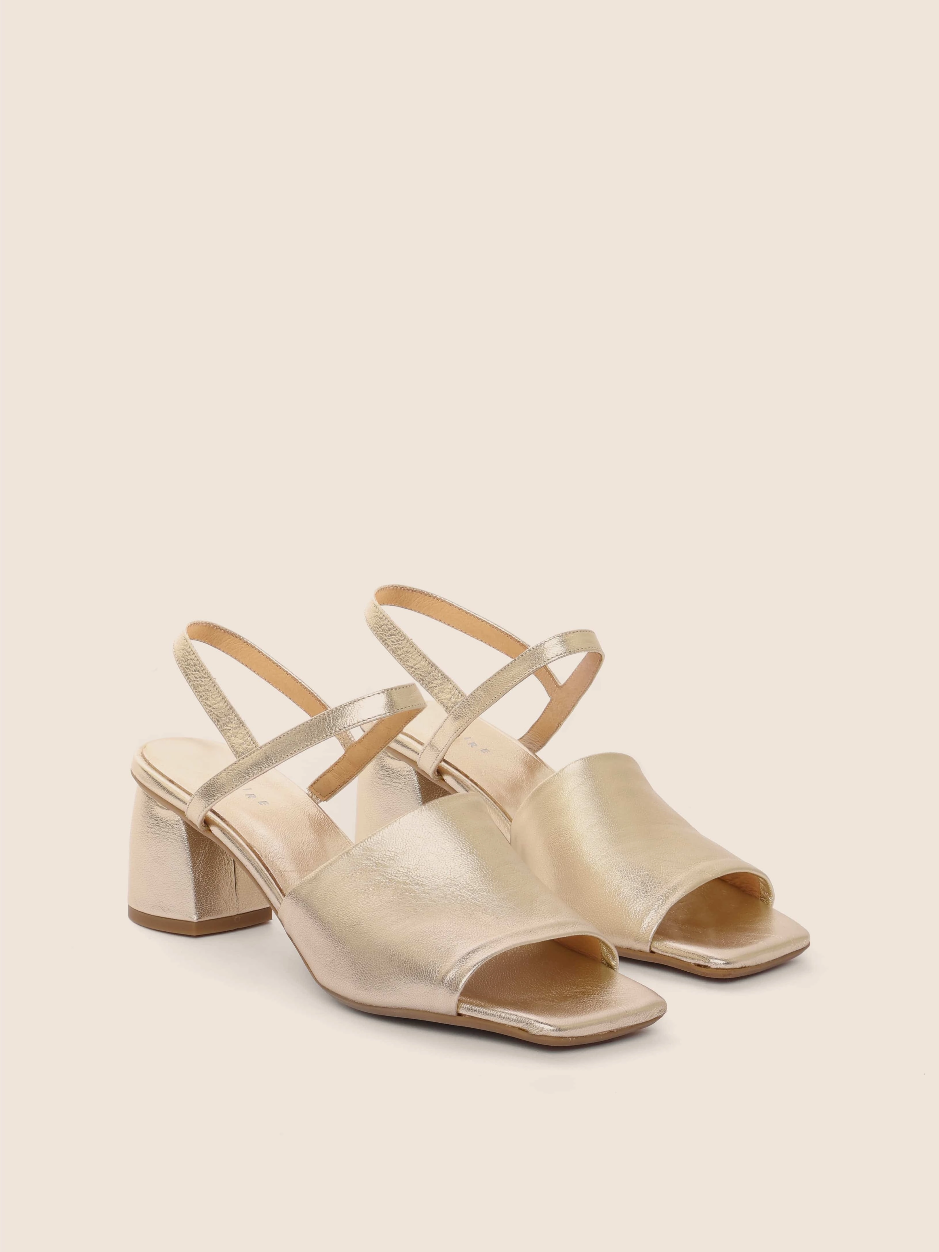 Plus Curve beach party Oliva Gold Heel