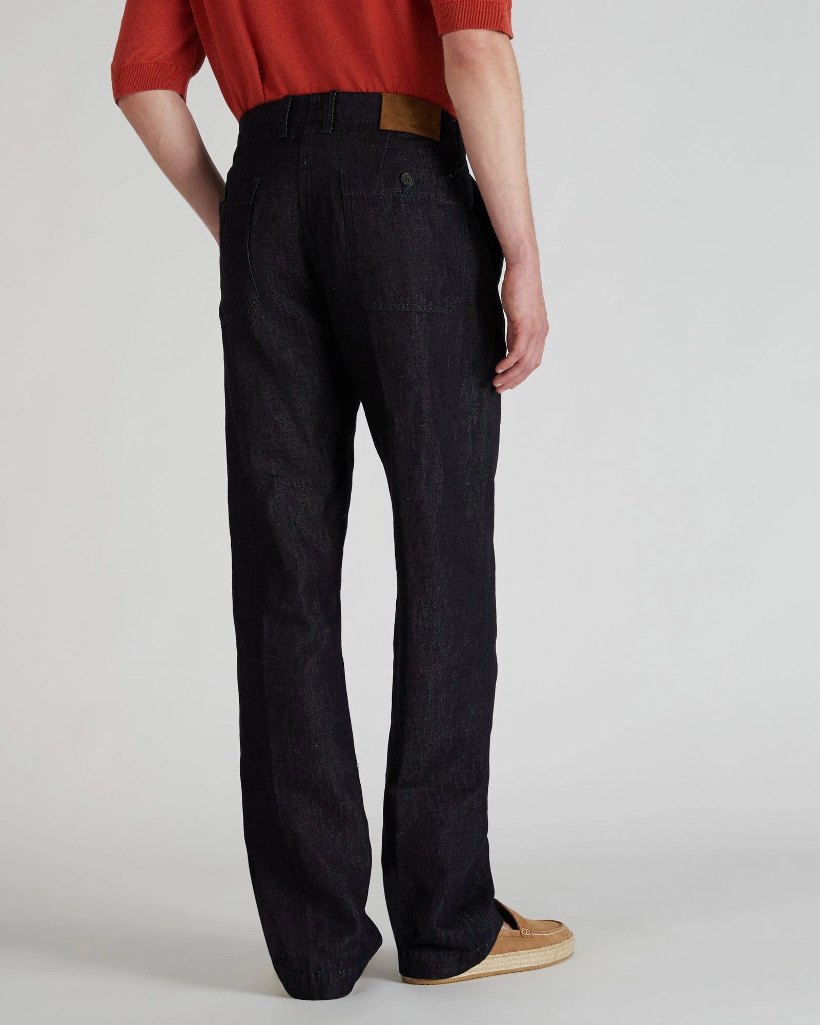 Lightweight Wear Regular-fit cotton and linen denim trouser