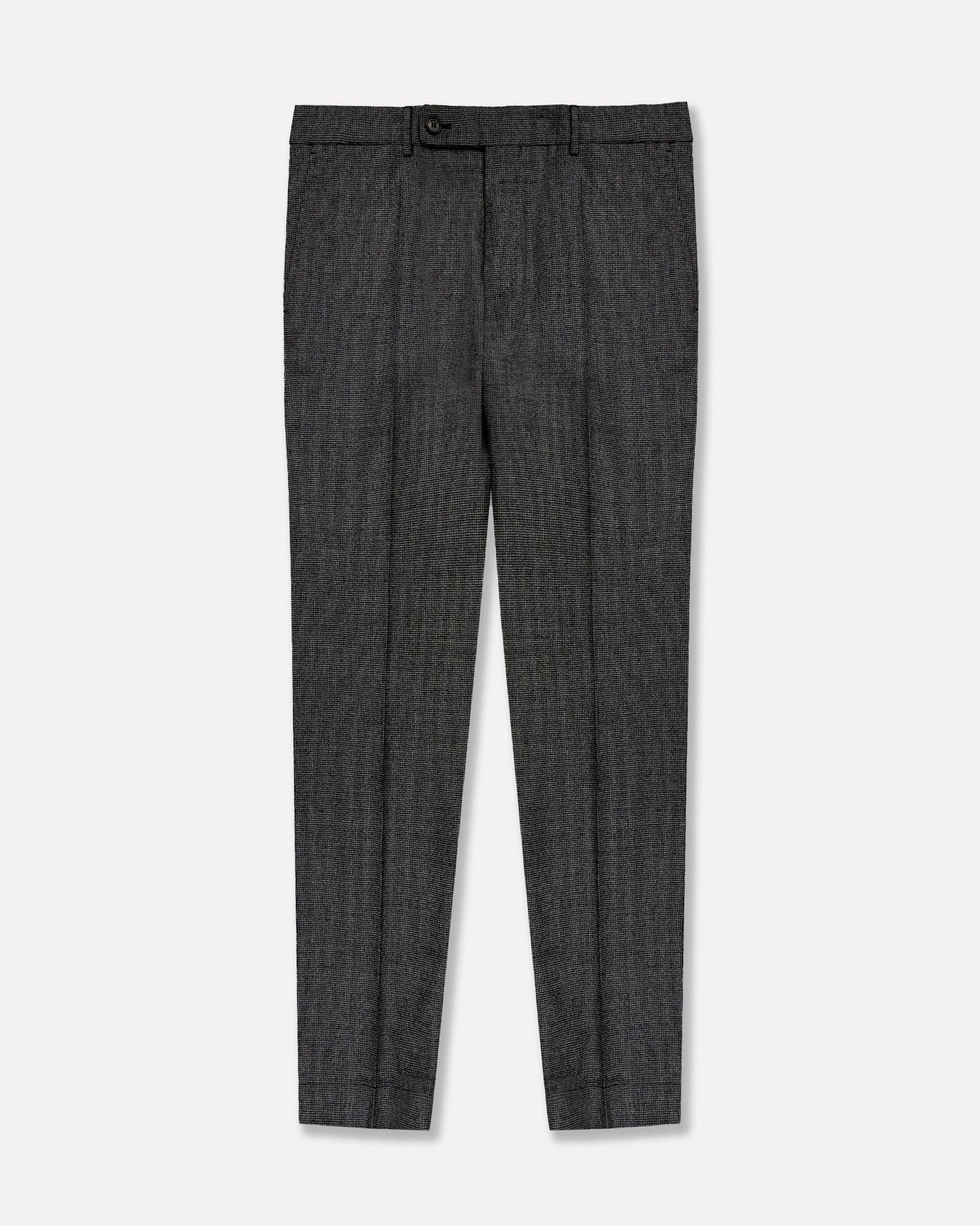 Tapered fit in micro-patterned wool Flexpant Contrast Trim