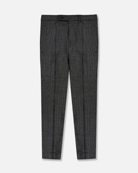 Tapered fit in micro-patterned wool Flexpant Contrast Trim