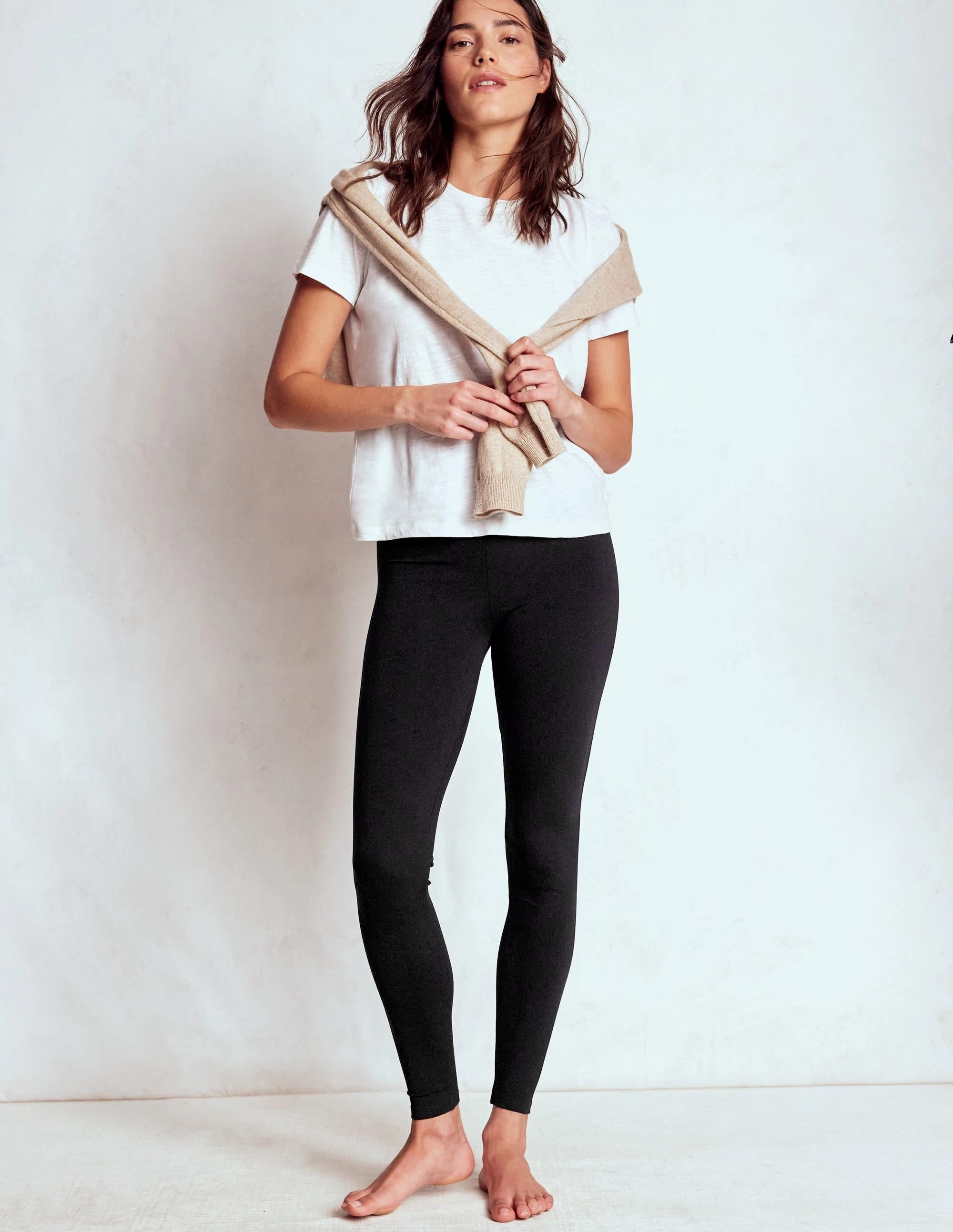 All-day Comfort High Rise Jersey Leggings-Black