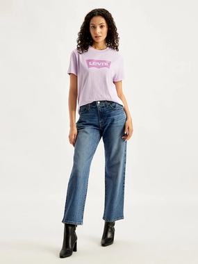 Women's 94 Blue Baggy Fit High Rise Jeans Youth Style Road Trip Outdoor Enthusiast