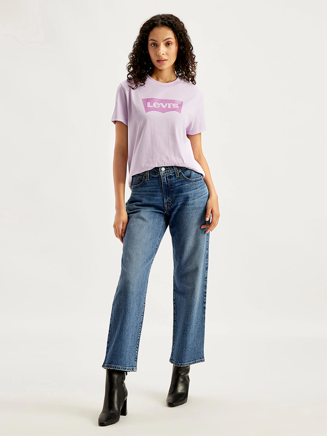 Eco Friendly Date Night Women's 94 Blue Baggy Fit High Rise Jeans