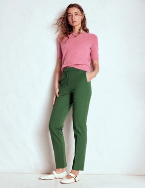 Highgate Ponte Trousers-Hunter Green Neutral Style Chic Design