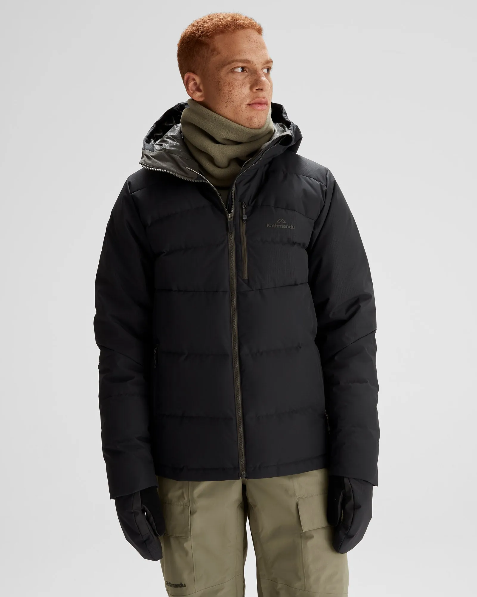 Men's PWDR-Days Down Snow Jacket - Black Stingray Eco Friendly Aramid Fiber Blend