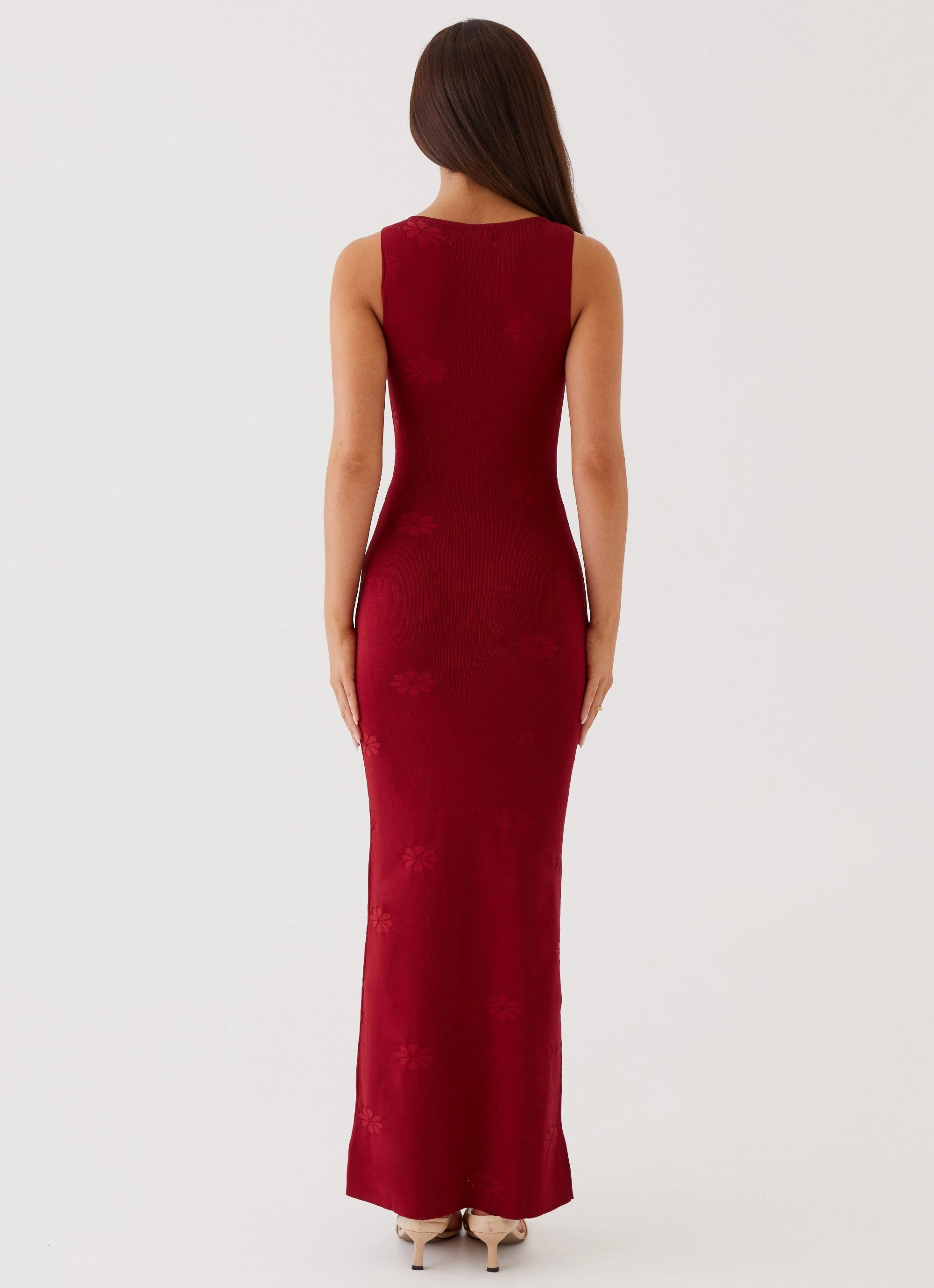 Holly Knit Maxi Dress - Red Vibrant Colors