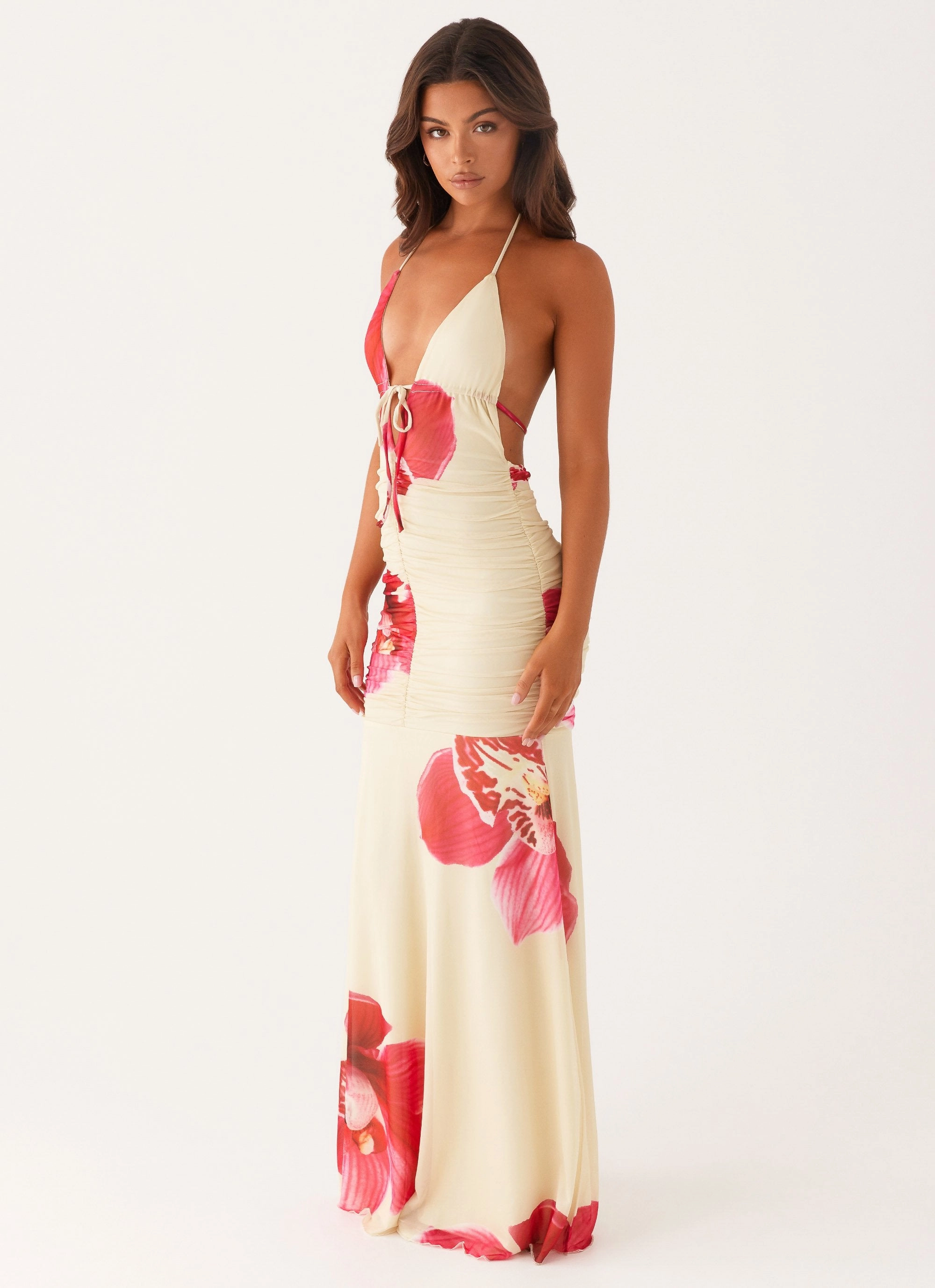 Compact Fit Hollywood Maxi Dress - Orchid Yellow