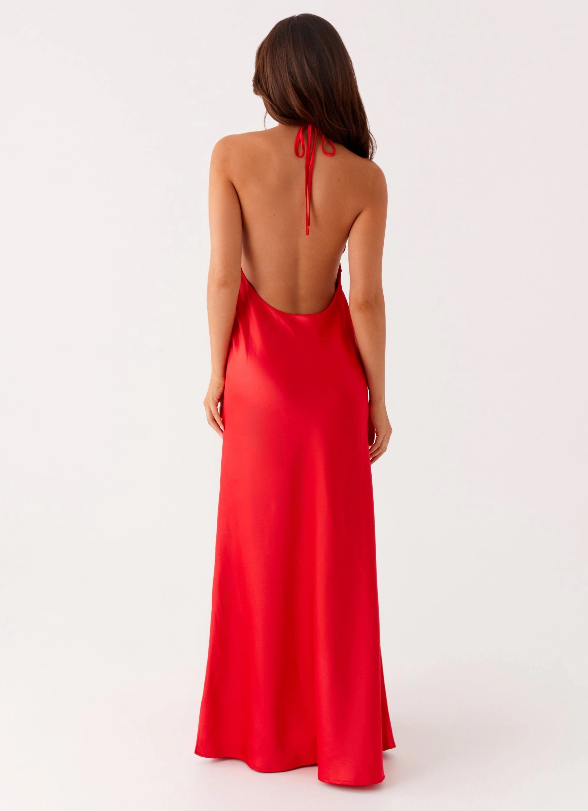 Idol Maxi Dress - Red Polished Cut Flattering Style