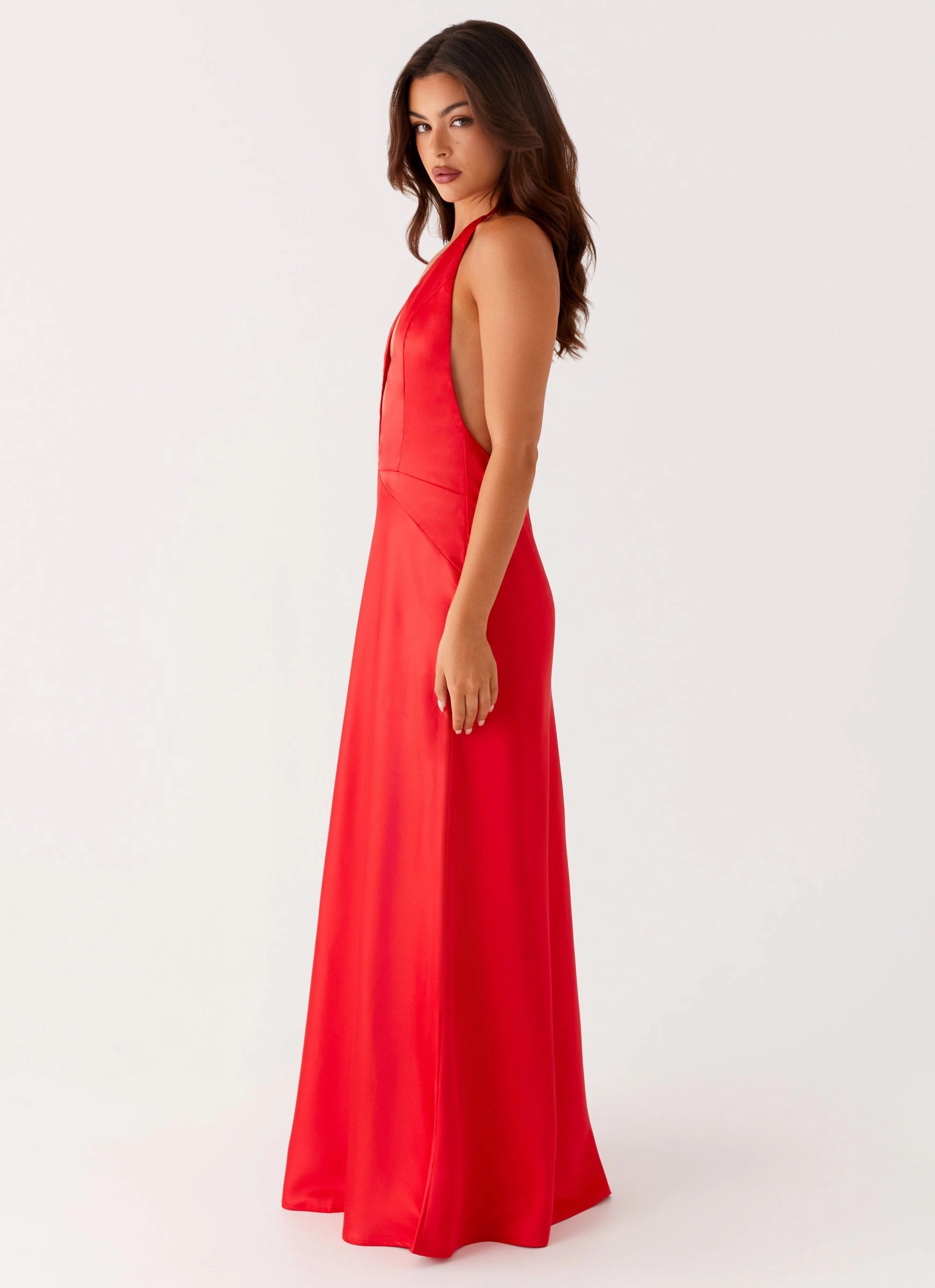 Balanced feel breathable fabric dress Idol Maxi Dress - Red
