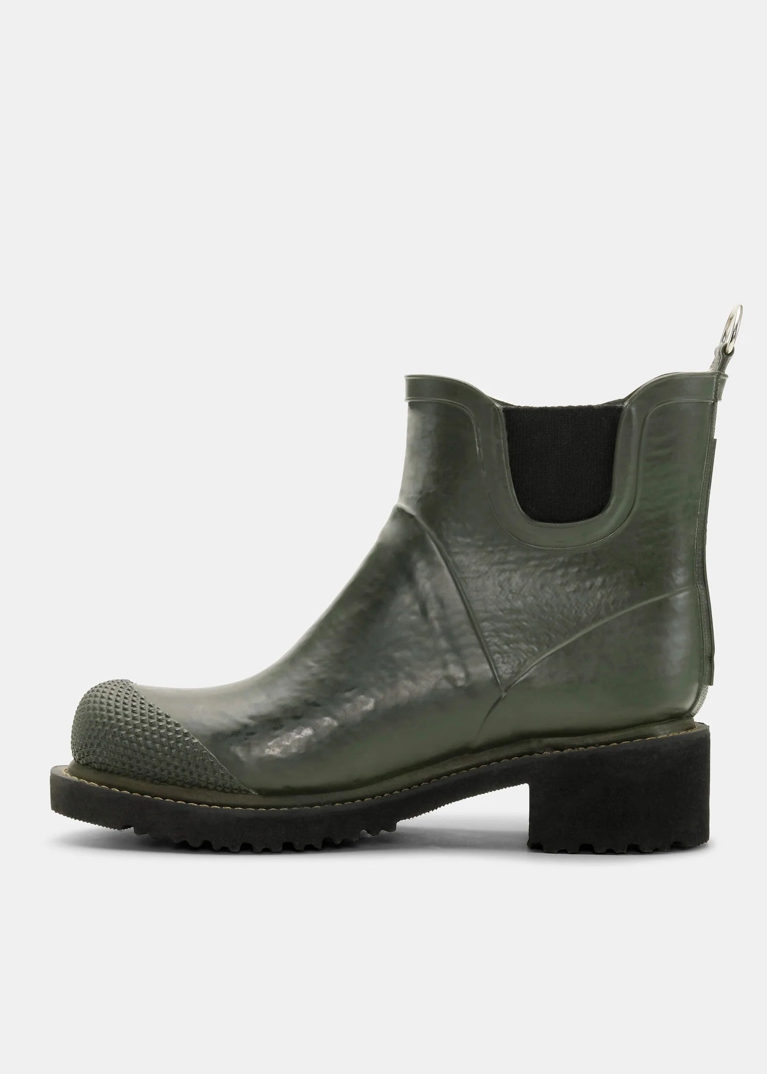 Ilse Jacobsen Rub 47' Short Rubber Waterproof Boots With High Heel Comfortable Stretch Protective Finish Functional Minimalist