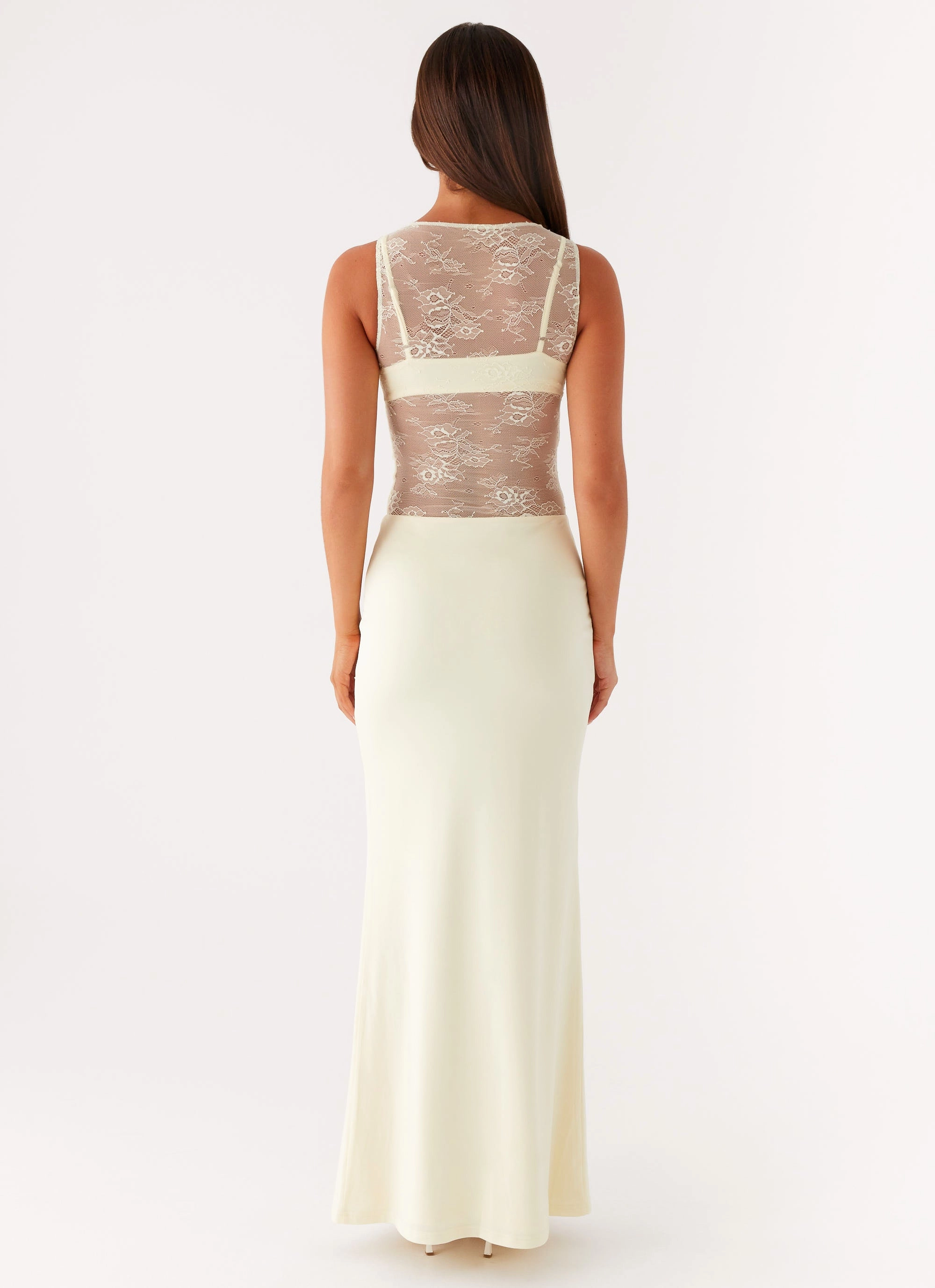 Style Ease Light Finish Imperial Maxi Dress - Yellow