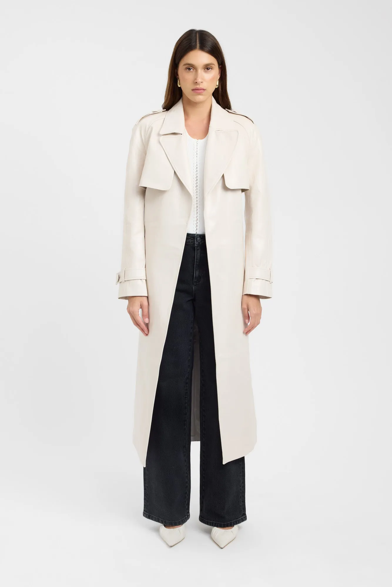 Travel Must Smooth Flat Collar Andes Trench Coat