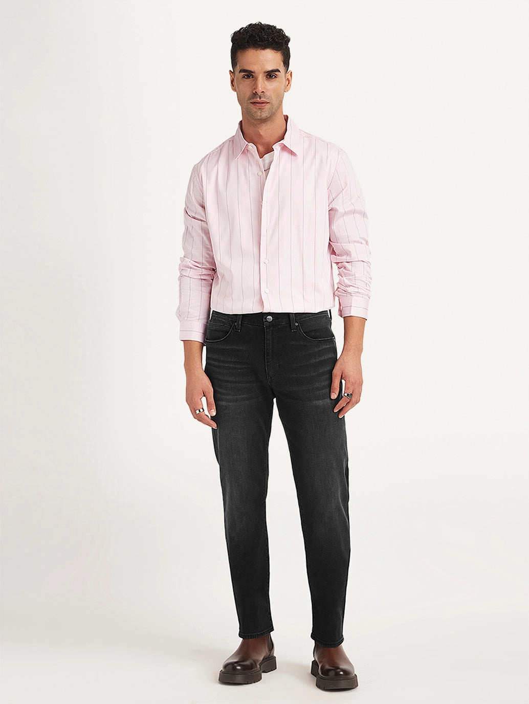 Men's Redloop 511 Black Slim Fit Mid Rise Jeans Lightweight Parent Style Durable Balanced Fit