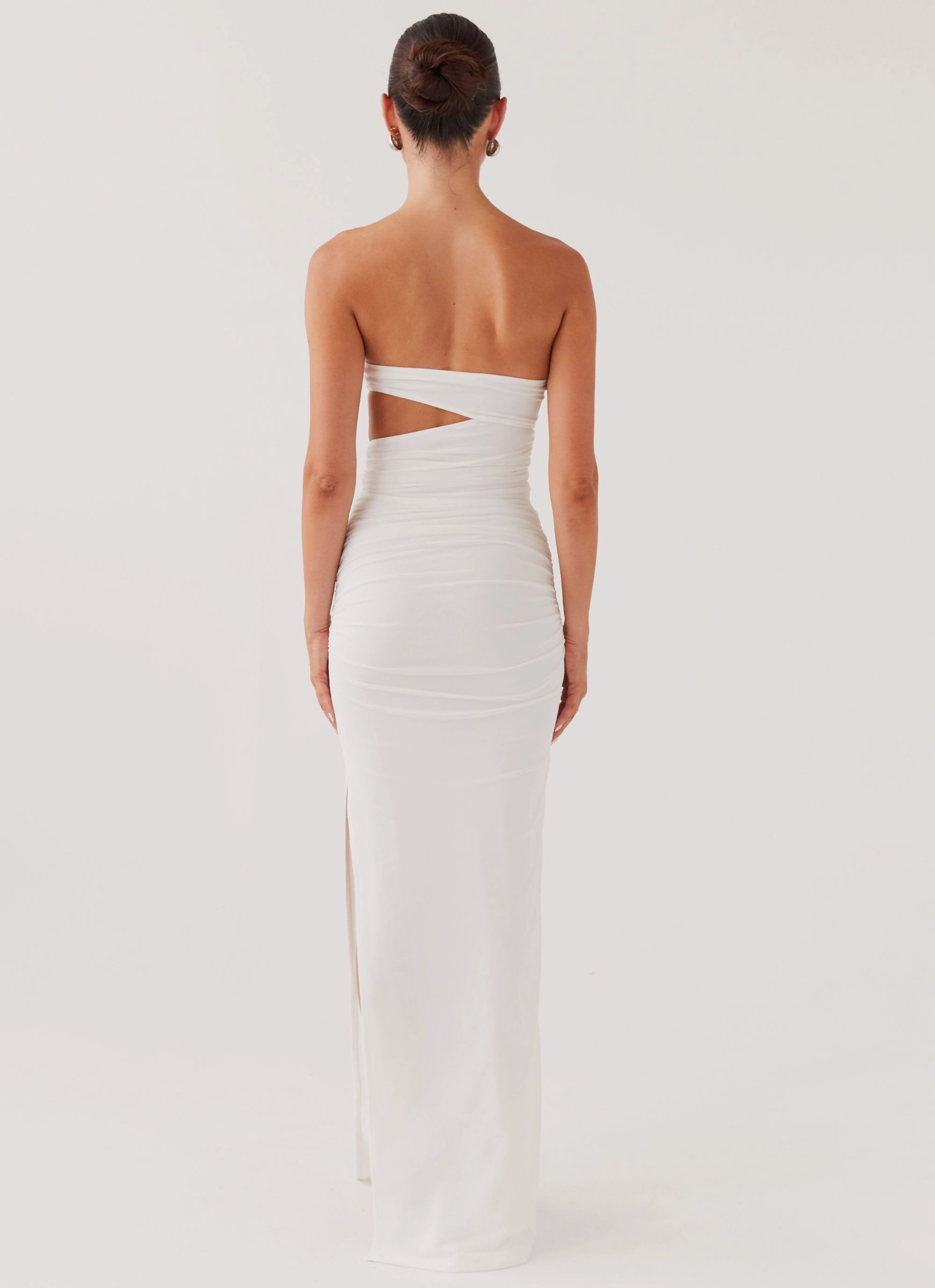 Into Pieces Mesh Maxi Dress - White Classic and Chic