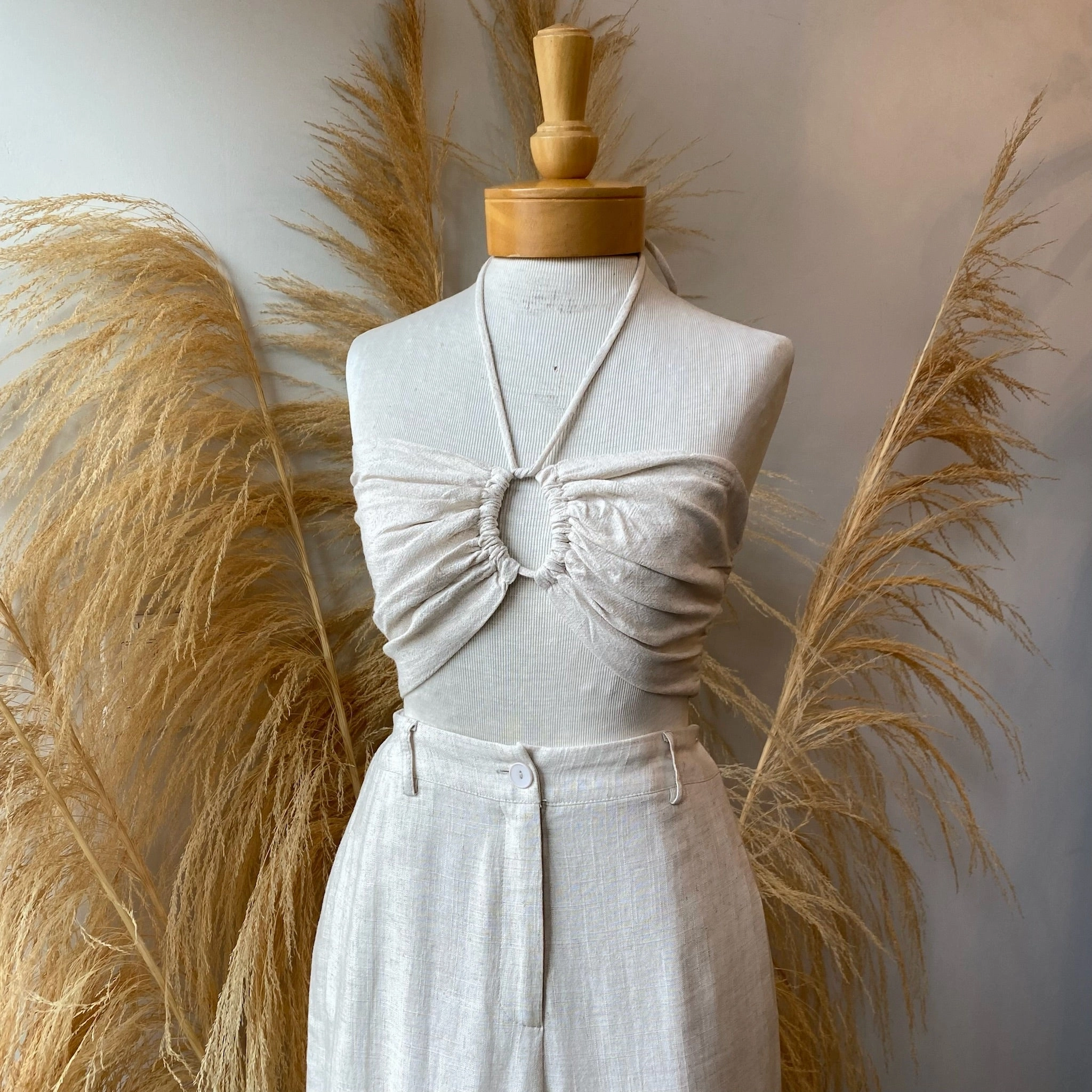 Temperature Regulating Fabric warm - feeling clothing ISADORA Halter Bra Top