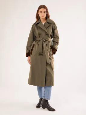 Italian Mila trench Matte Surface Texture