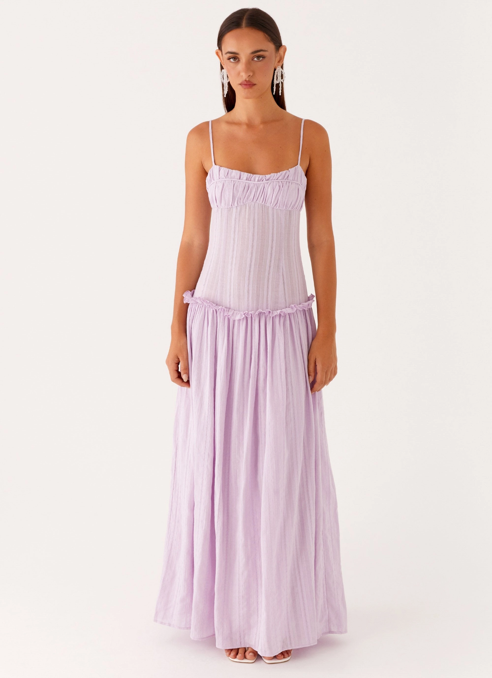 Perfect Wearable Form Flow Jacinda Drop Waist Maxi Dress - Lavender