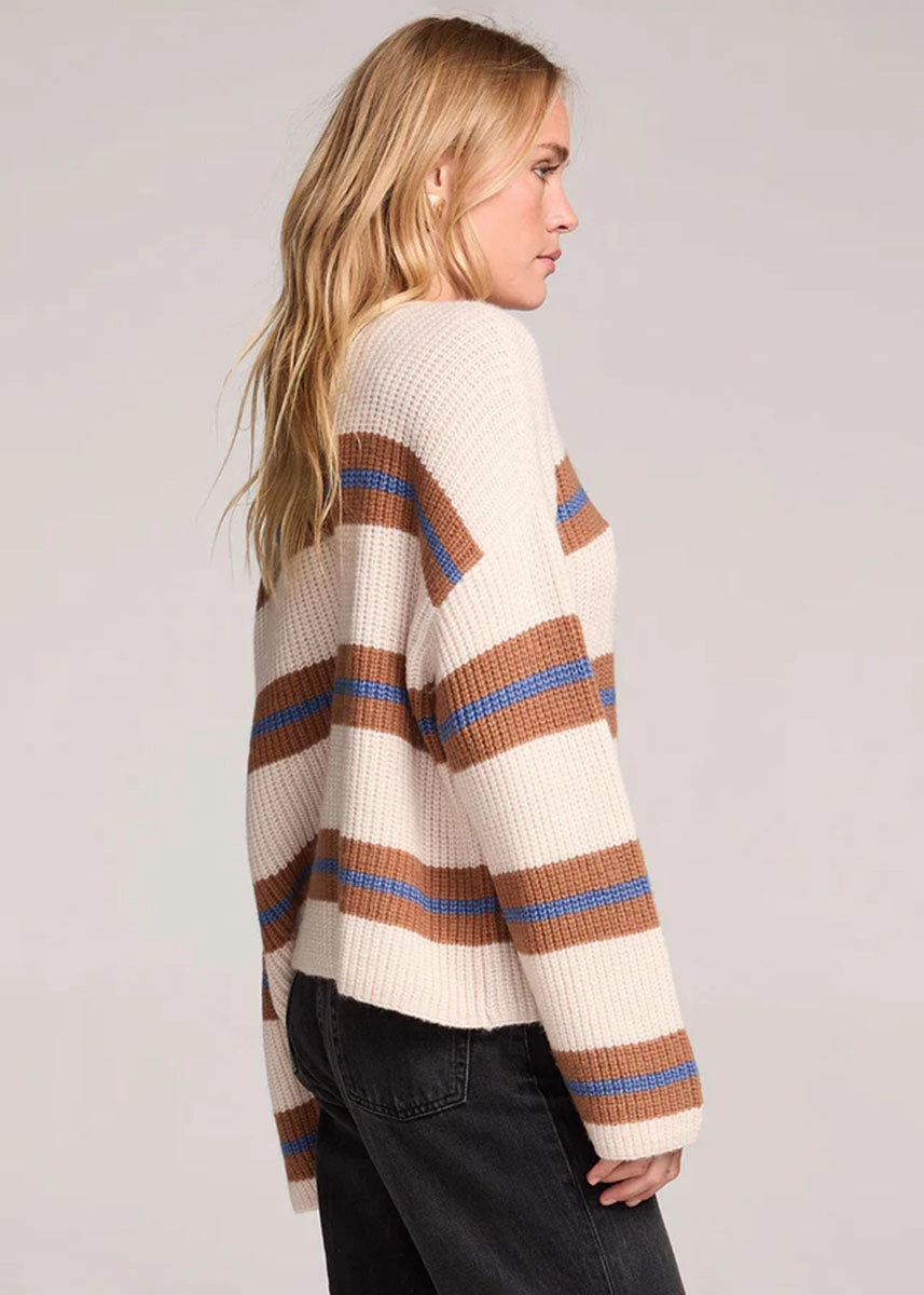 Tagless Neck Finish Comfy Trend Jane Sweater - Natural