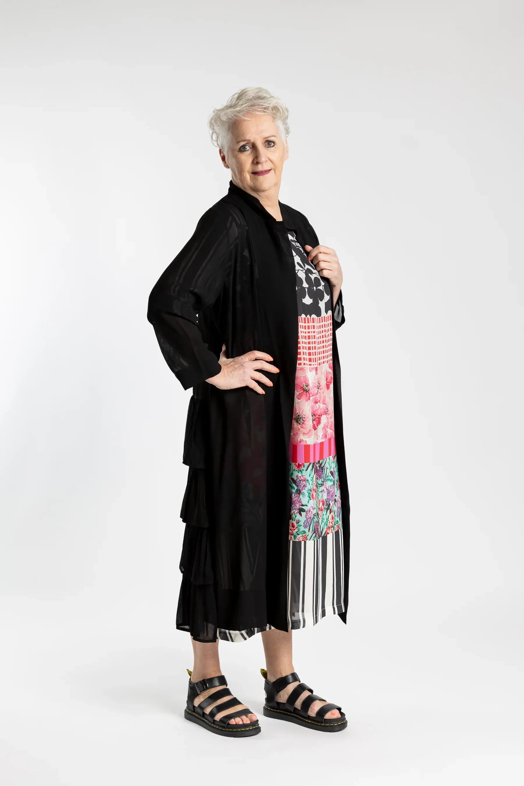 Jellicoe - JS24-26 Frilled Back Duster Convertible Collar Design