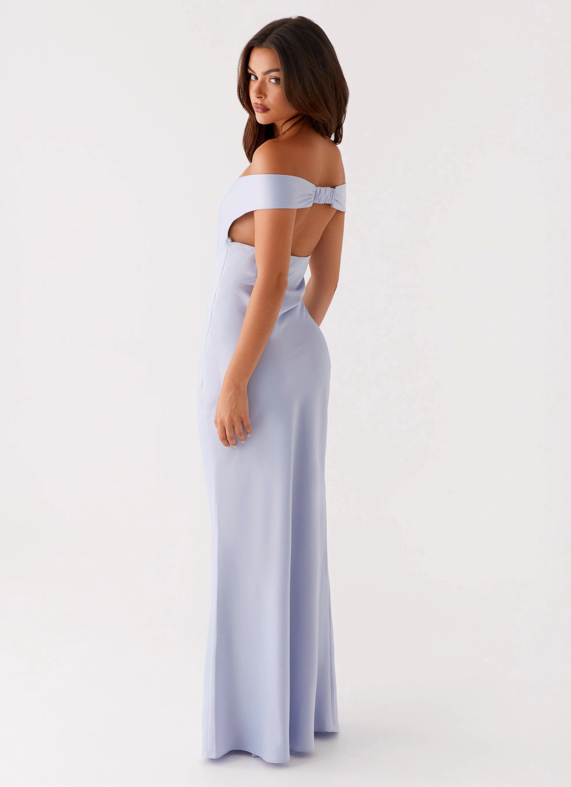 Mermaid-Hem Jenner Maxi Dress - Blue