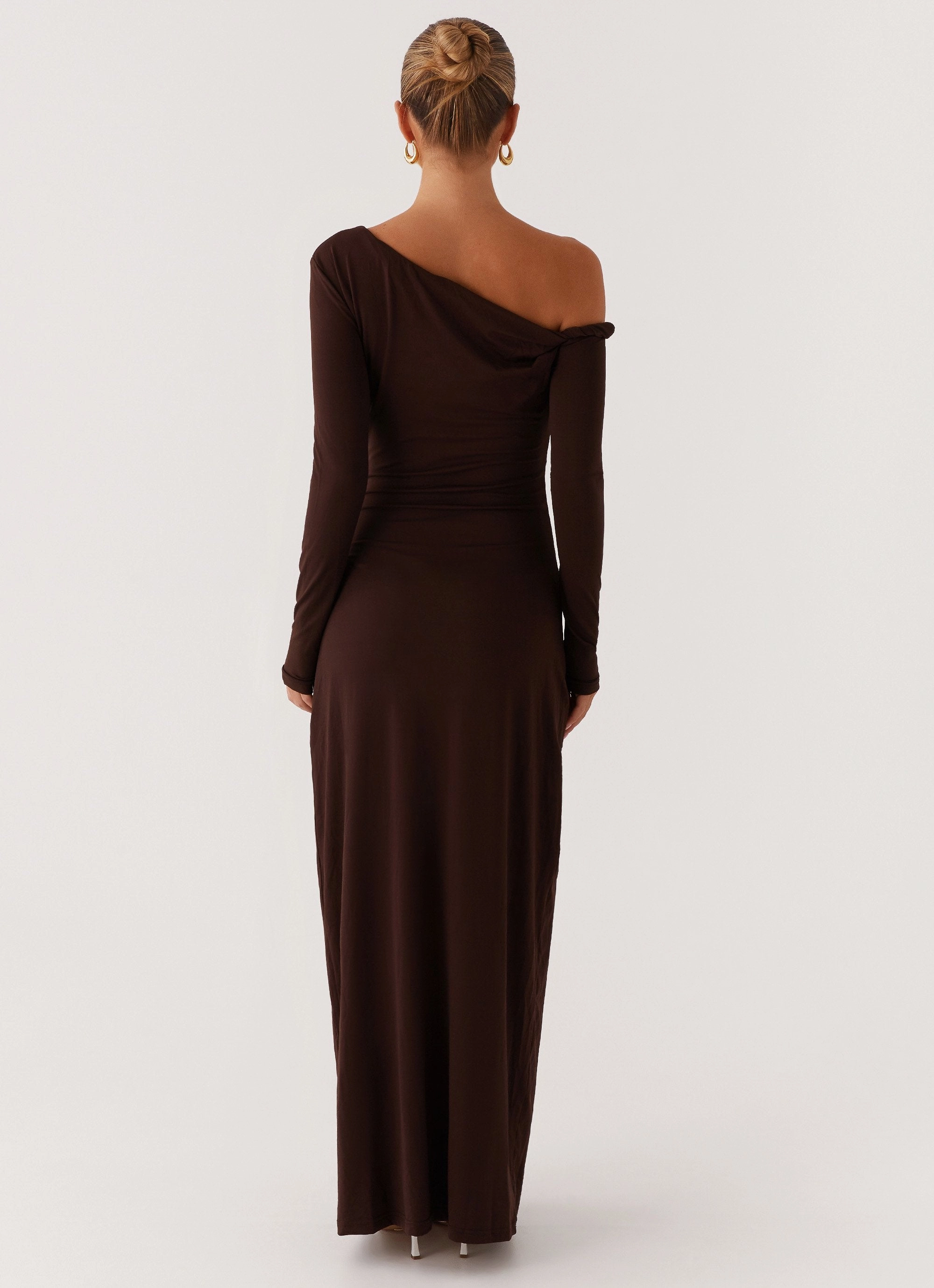 Gender Fluid Jordana Twist Maxi Dress - Brown