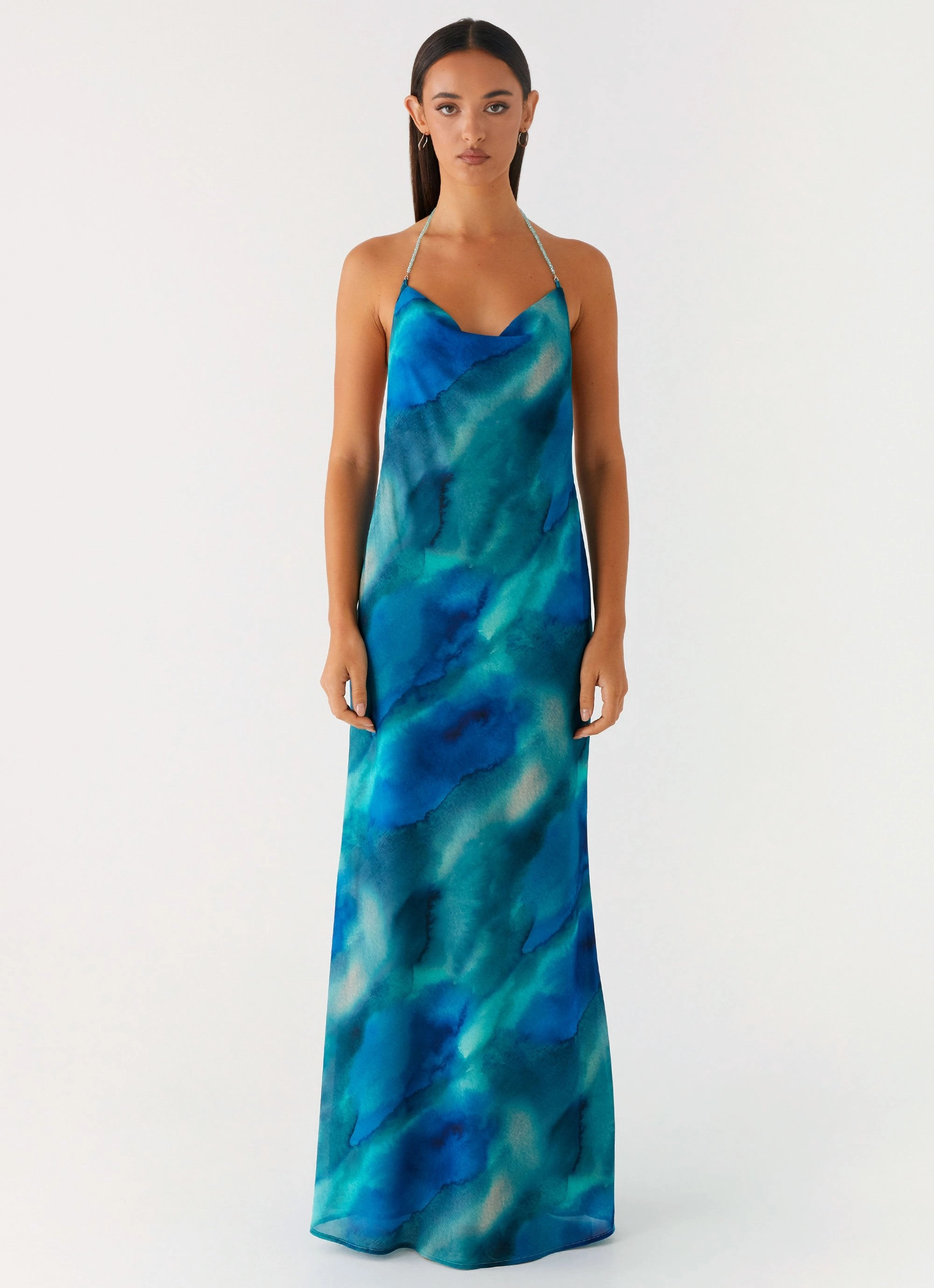Journey Maxi Dress - Blue Tie Dye Soft Fashion Neutral Form