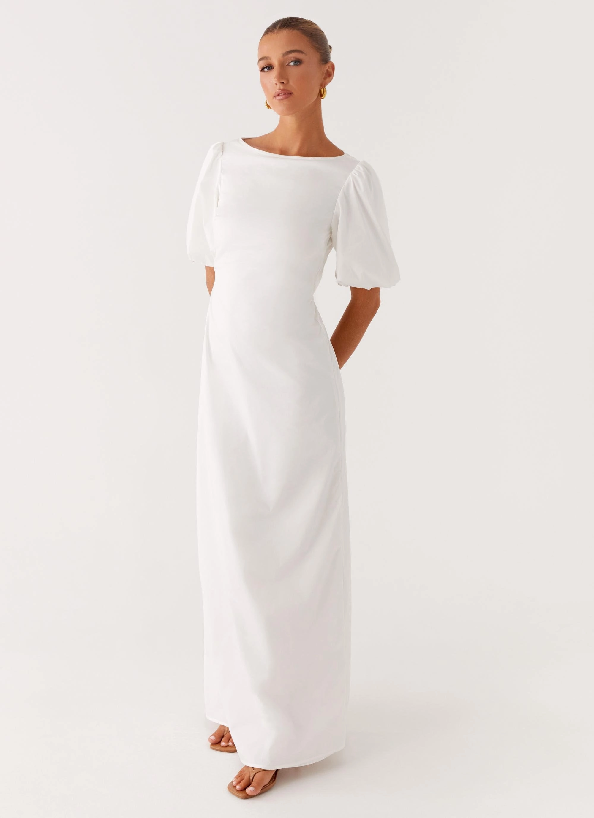 Judy Maxi Dress - White SmoothEdgeFinish Minimal Fit