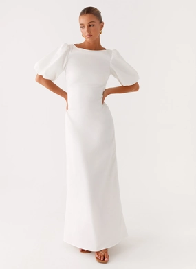 Care-Instructions-Included Calm Style Judy Maxi Dress - White