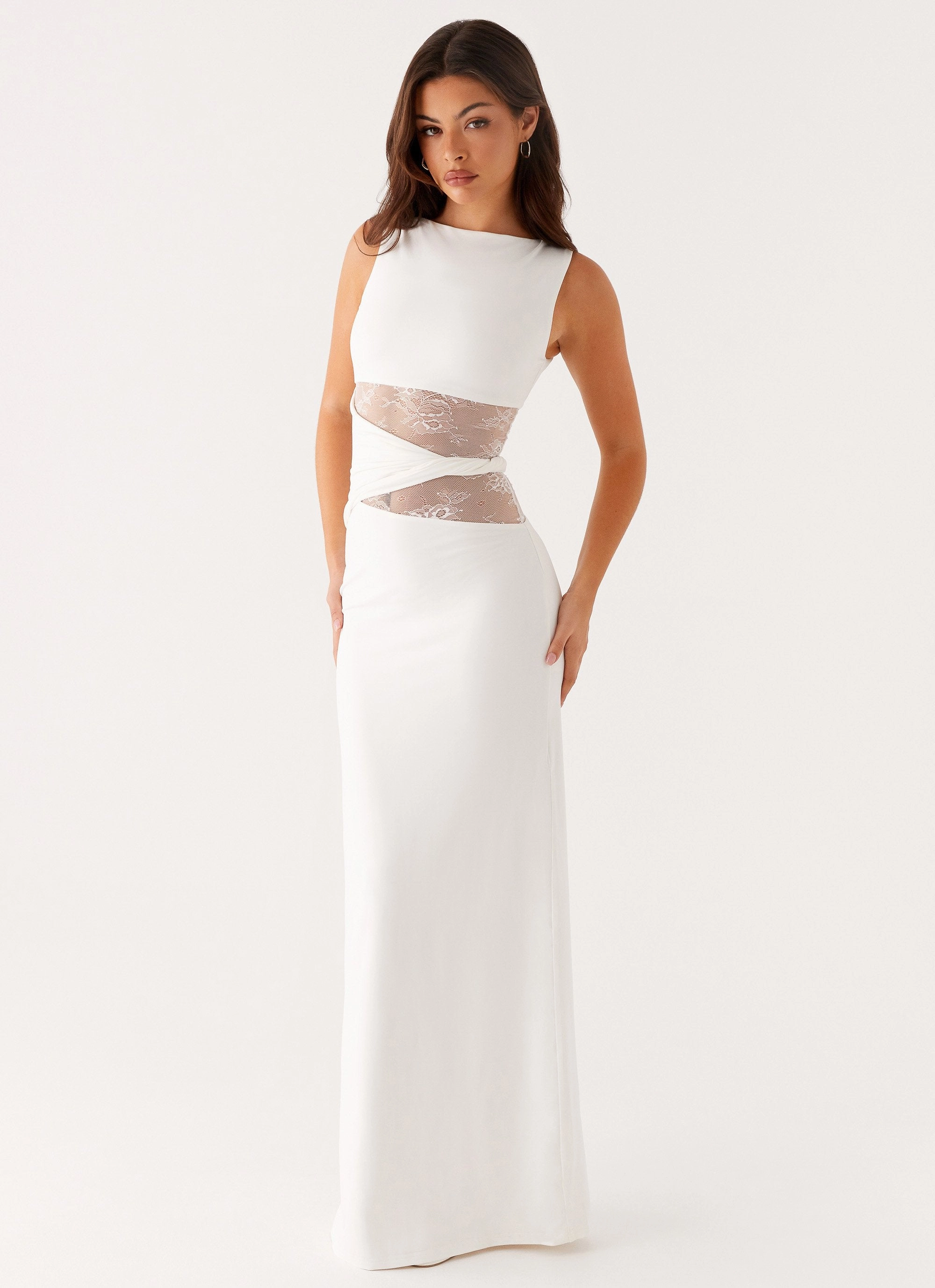 Karma Maxi Dress - White Timeless Edge Nature Inspired