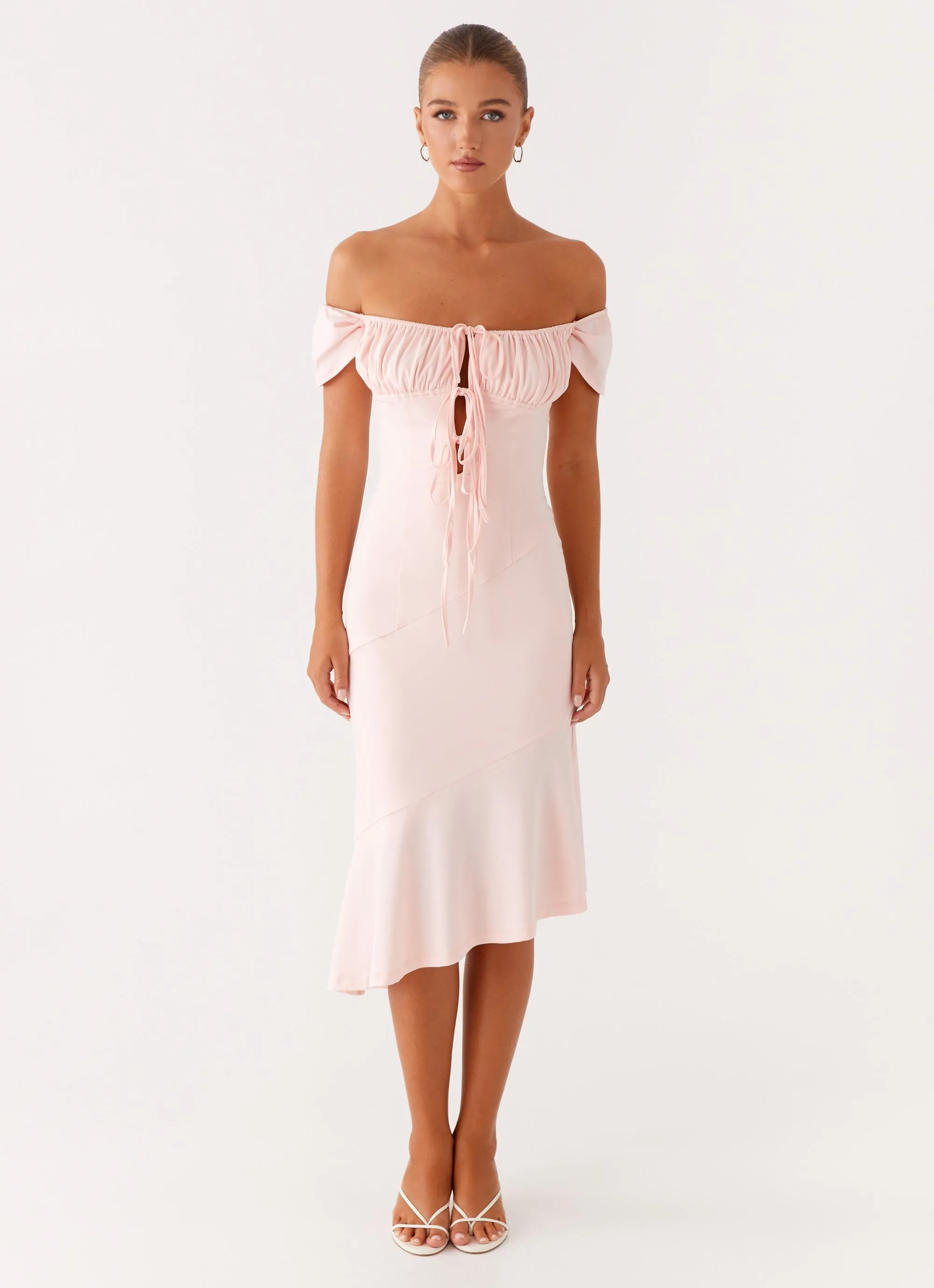 Katherine Midi Dress - Pink Grace Base