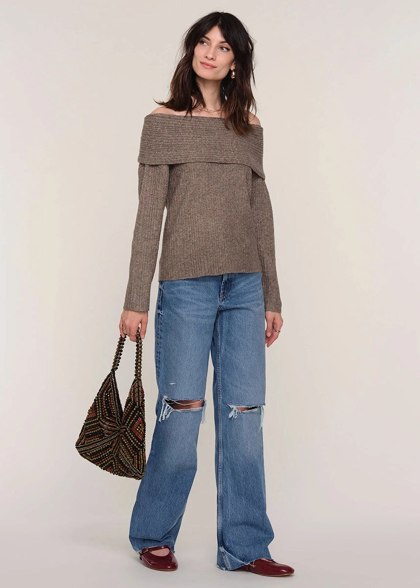 Kendra Sweater - Taupe Versatile Stretch No Ride Up