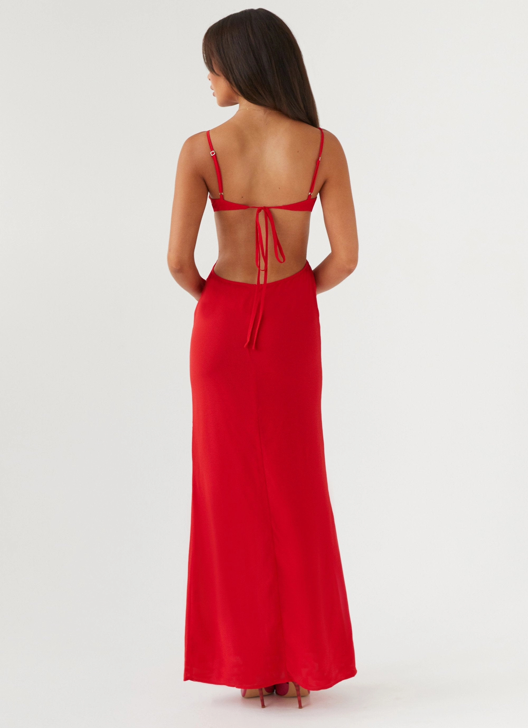 All Timewear Light Attitude Klara Cut Out Maxi Dress - Red