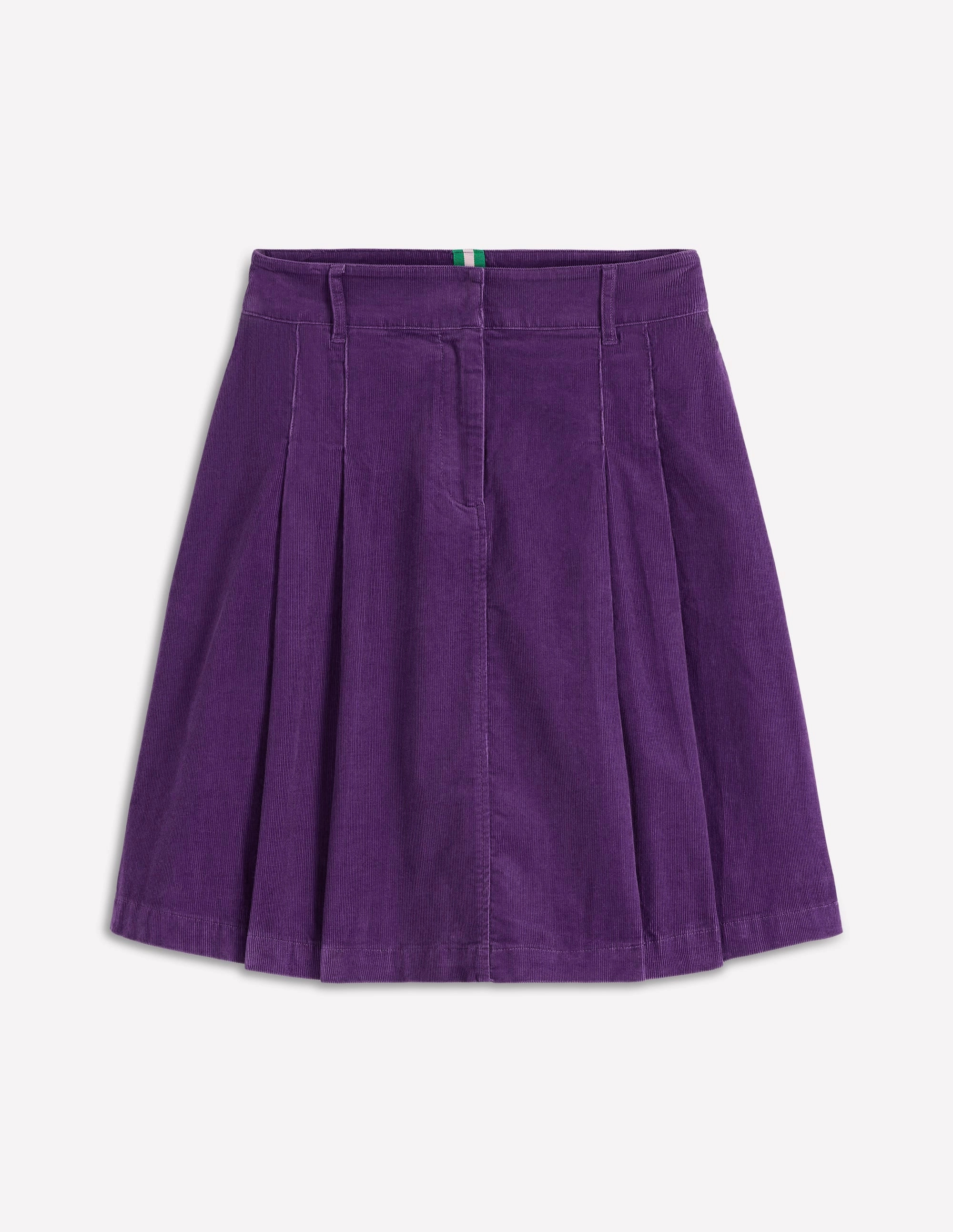 Odor Resistant Treatment Pleated design Pleated Cord Skirt-Mystic Purple
